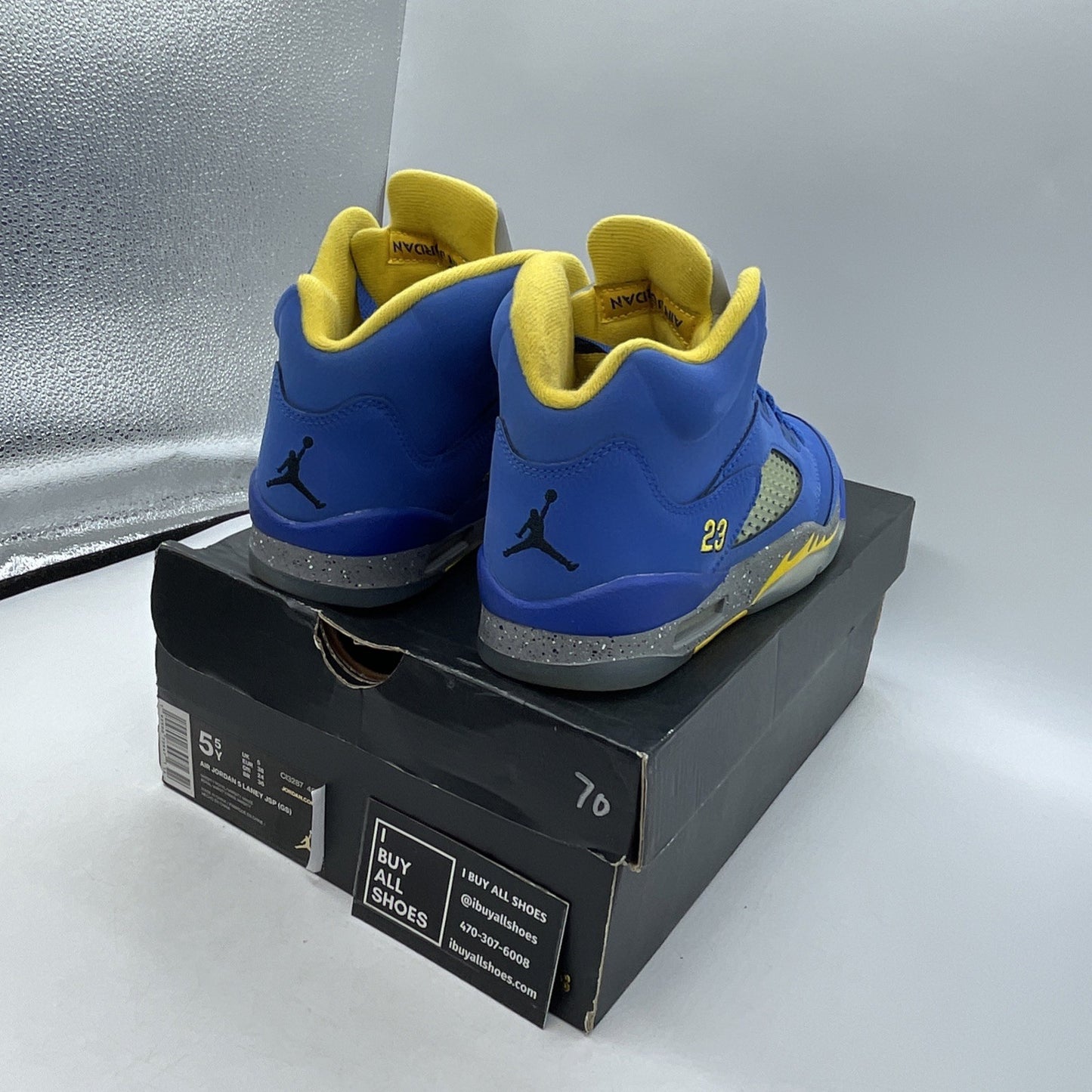 Size 5.5 (GS) - Air Jordan 5 Retro Mid Laney (CI3287-400)