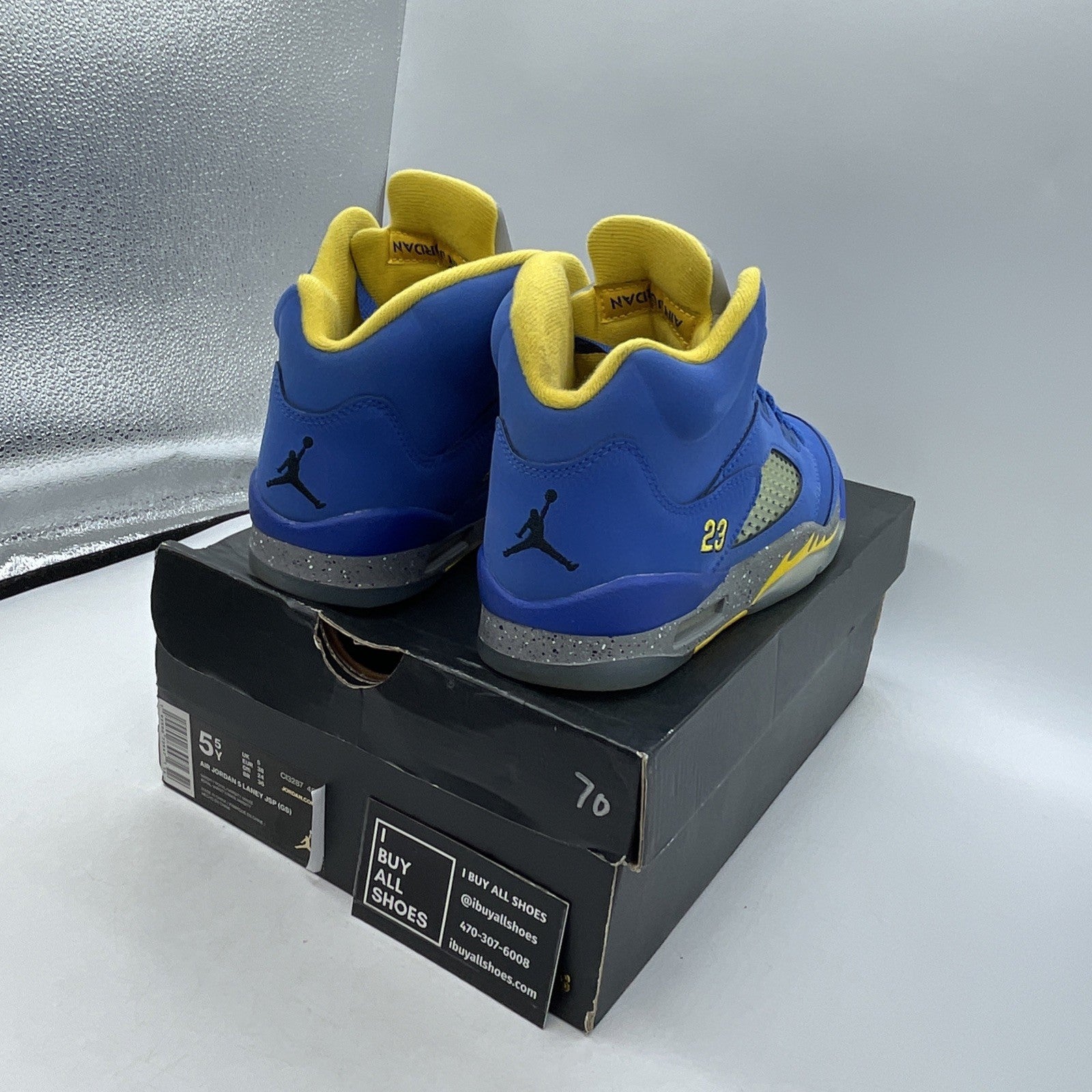 Size 5.5 (GS) - Air Jordan 5 Retro Mid Laney (CI3287-400)
