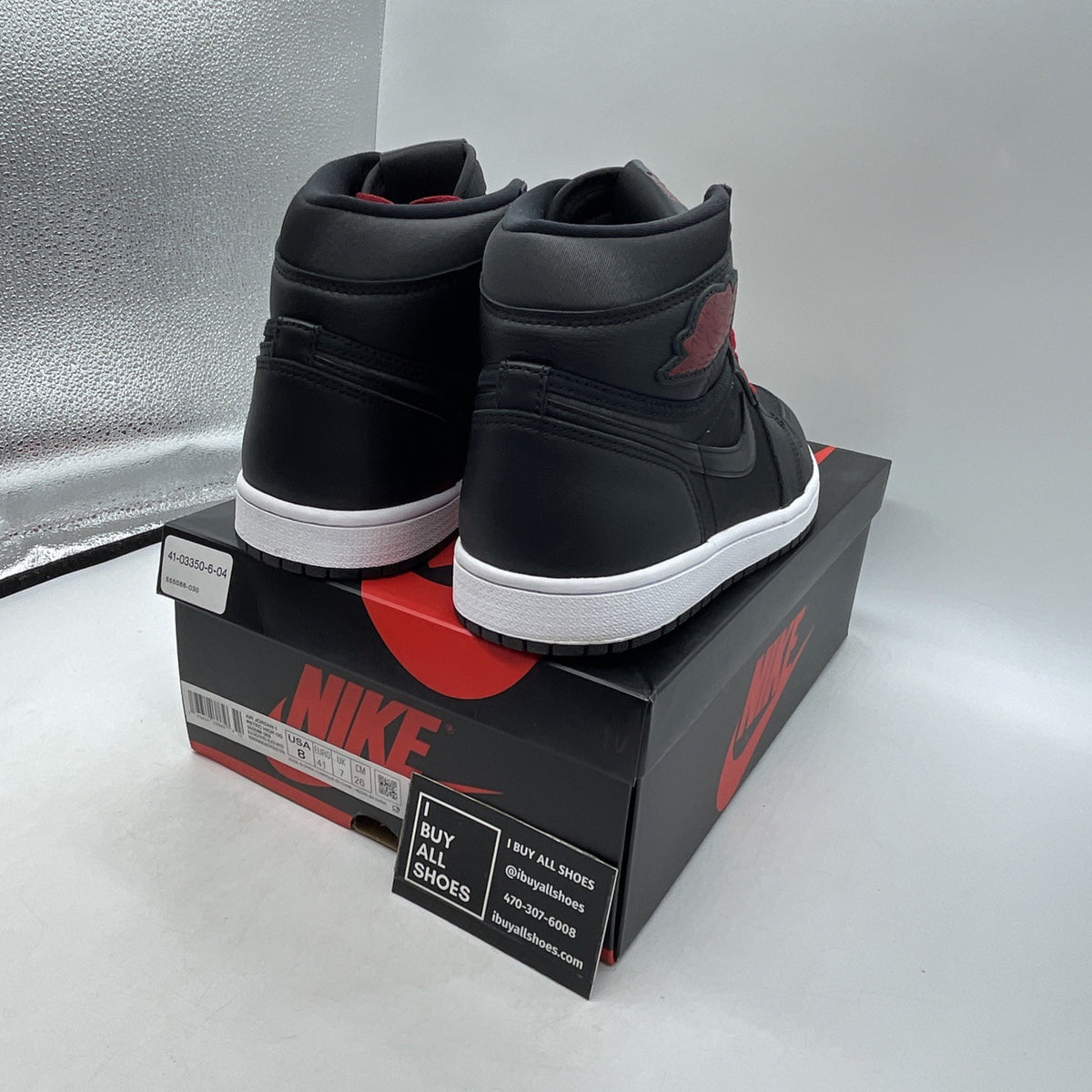 Size 8 - Air Jordan 1 Retro OG High Black Gym Red (555088-060)