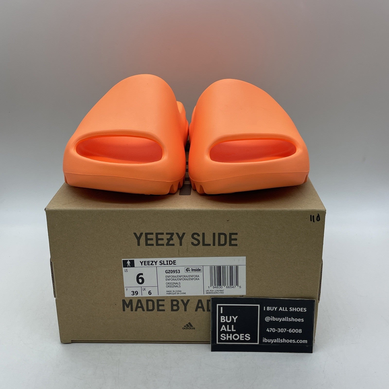 Size 6 - adidas Yeezy Slide Orange Enflame (GZ0953)