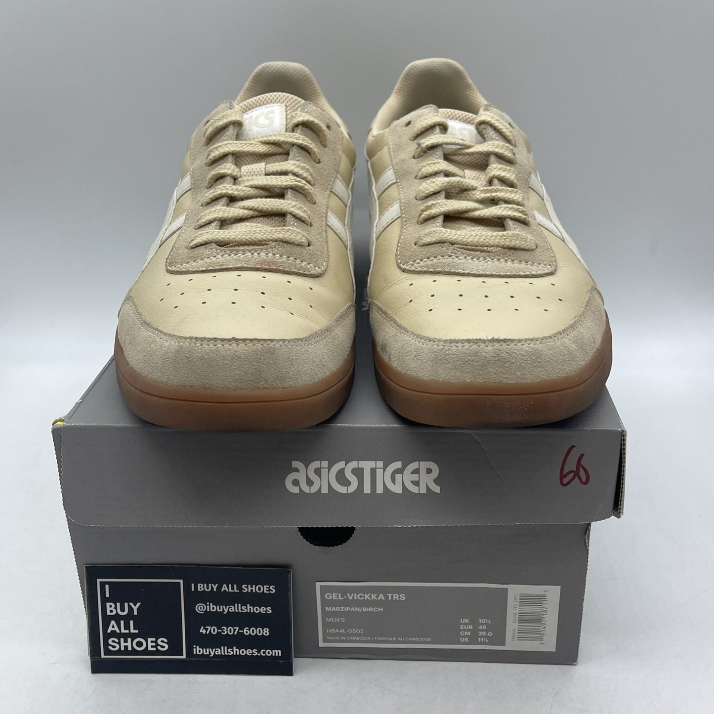 Size 11.5 - Asics Gel-Vickka Pro Skate Brown White (H8A4L)