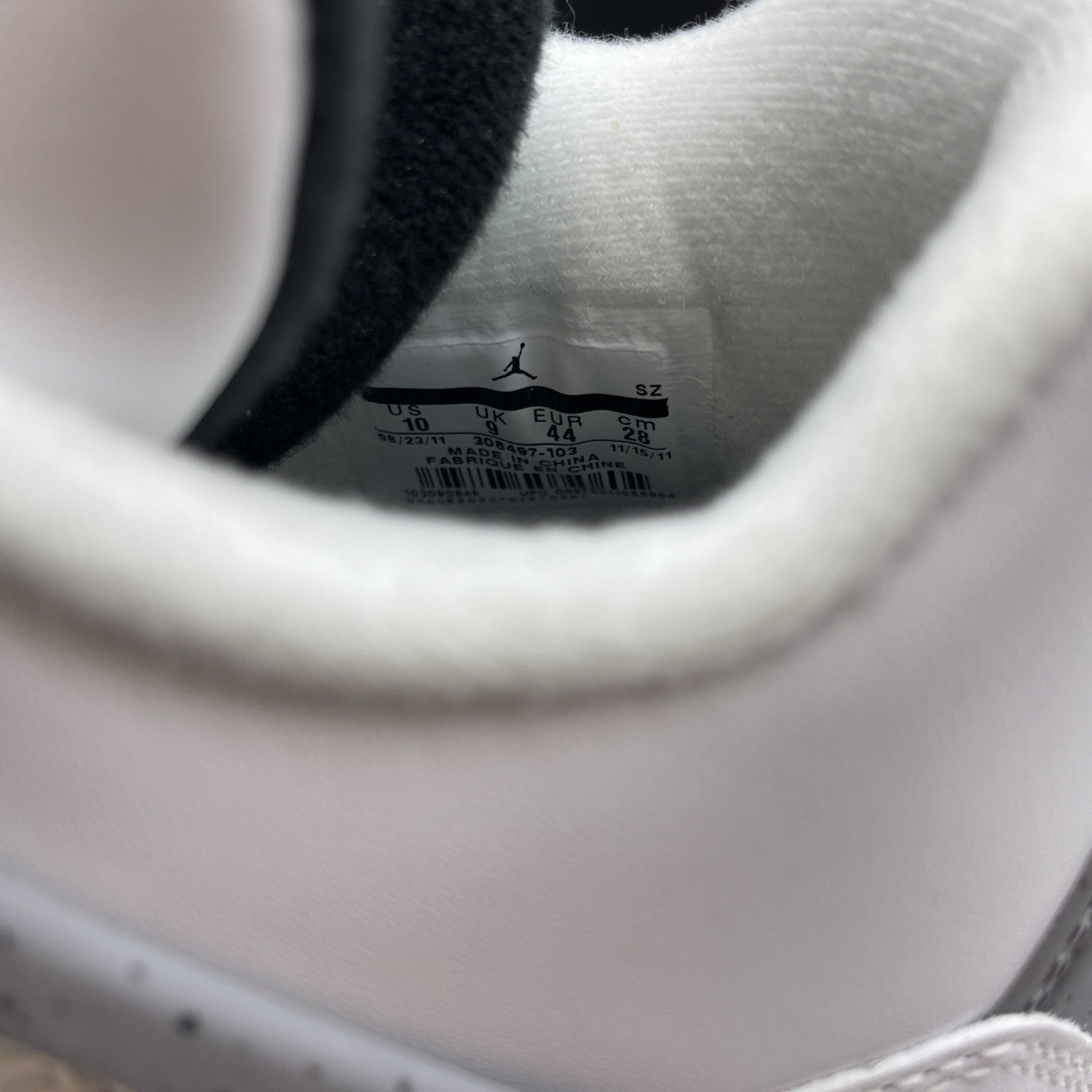 Size 10 - Jordan 4 Retro Cement 2012 Black White Leather (308497-103)