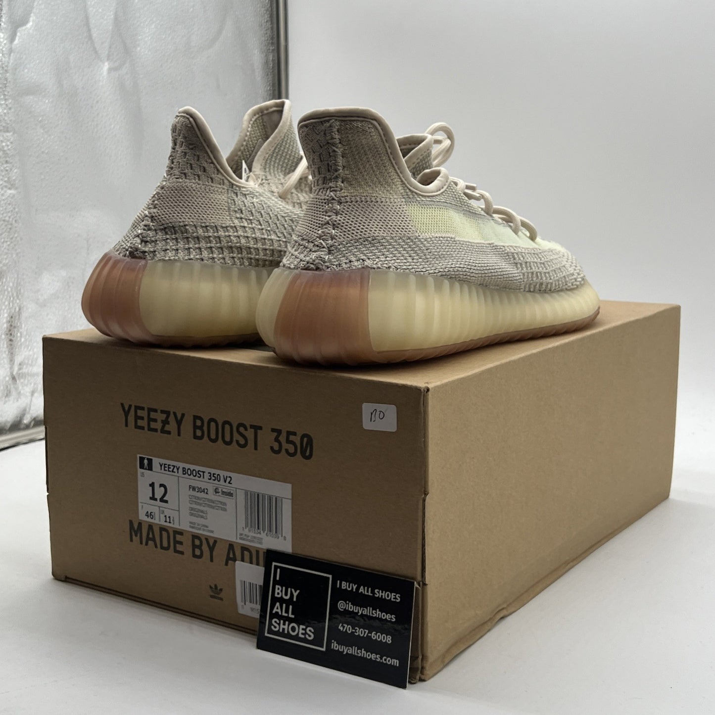 Size 12 - Yeezy Boost 350 V2 Citrin Non-Reflective (FW3042)
