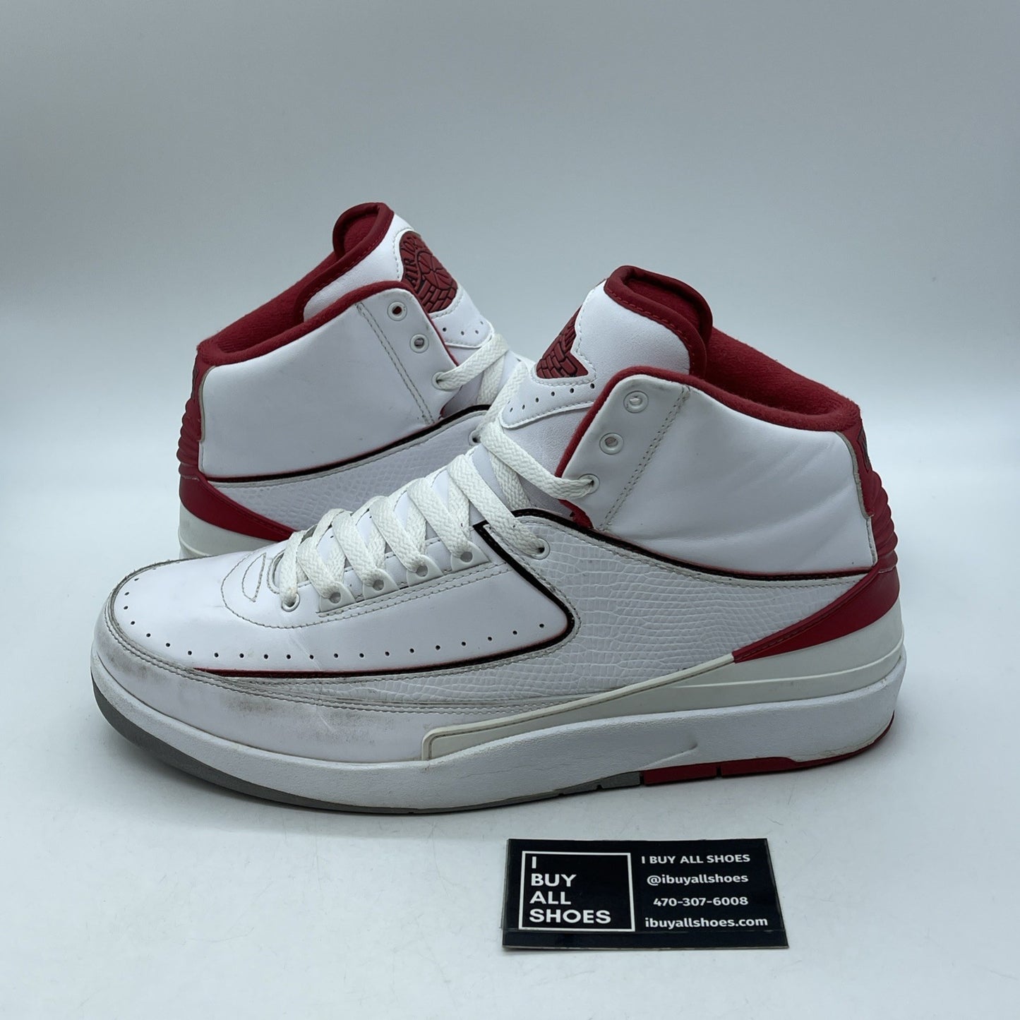 Size 12 - Air Jordan 2 Retro Chicago Home White Red Leather (385475-102)