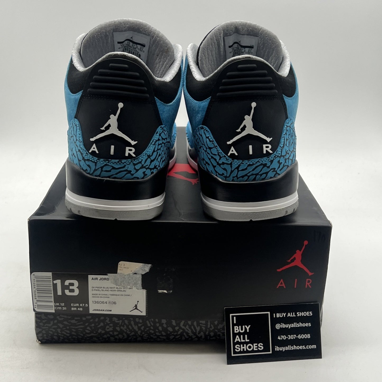 Size 13 - Air Jordan 3 Retro Powder Blue (136064-406)