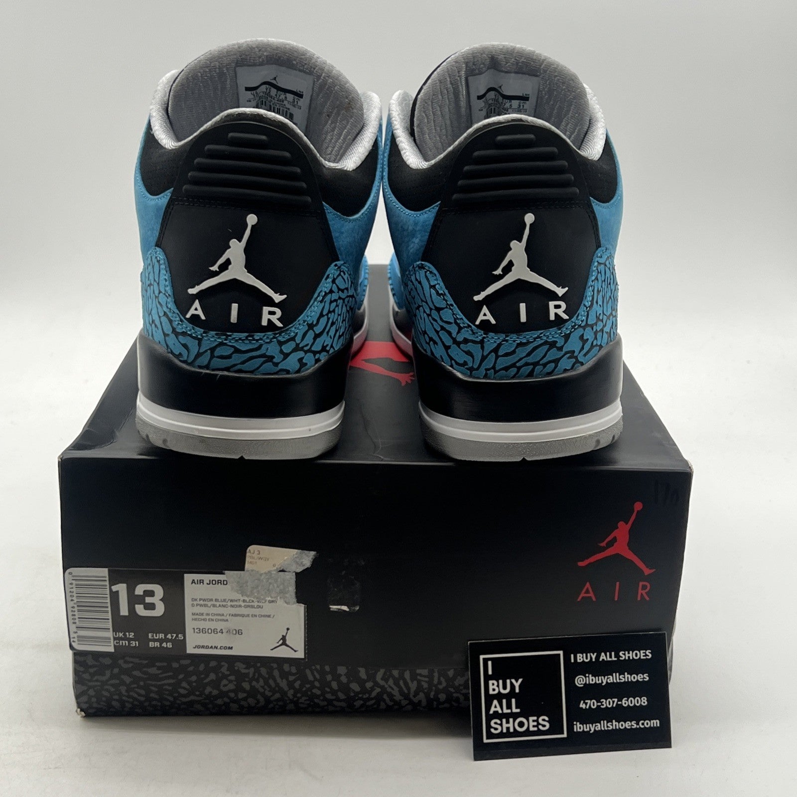 Size 13 - Air Jordan 3 Retro Powder Blue (136064-406)