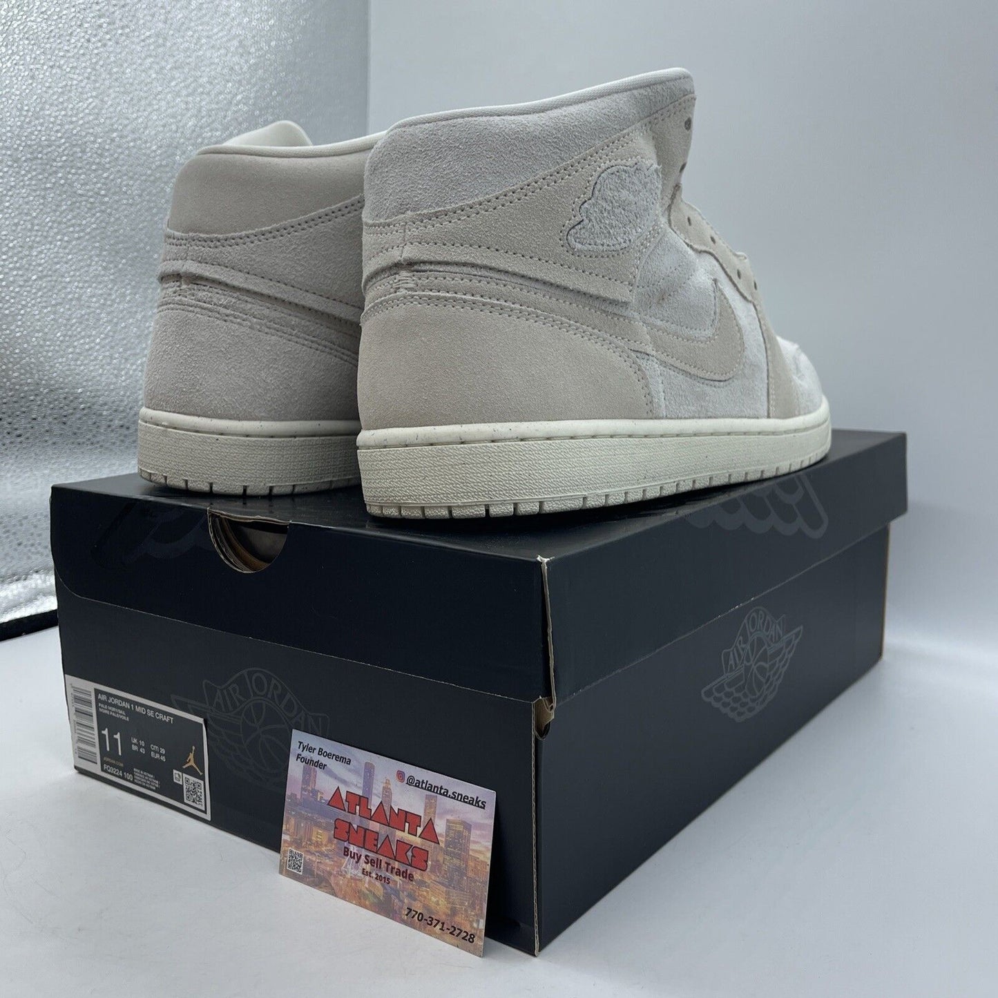 Size 11 - Air Jordan 1 SE Craft Mid Pale Ivory Tan Suede (FQ3224-100)