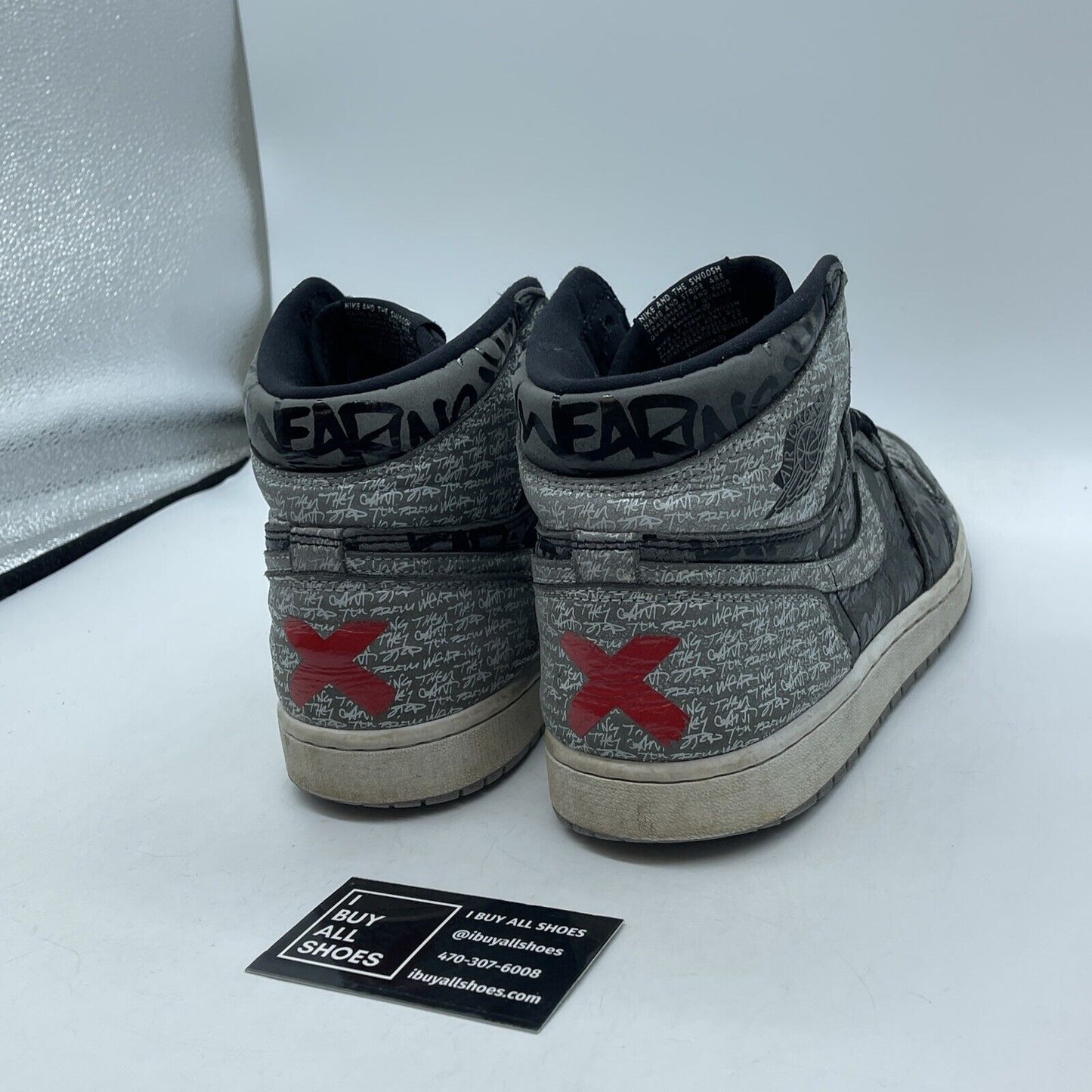 Size 10 - Jordan 1 OG High Rebellionaire Black Red White Suede (555088-036)