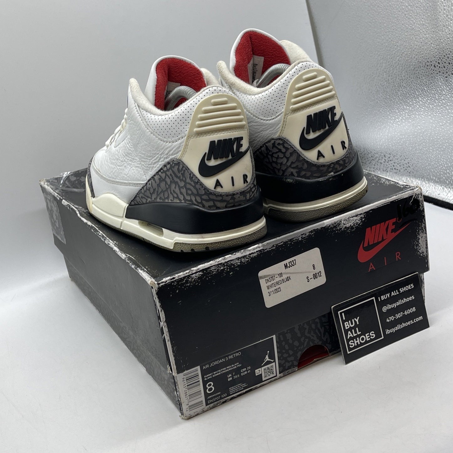 Size 8 - Jordan 3 Retro Mid White Cement Reimagined Grey Suede (DN3707-100)