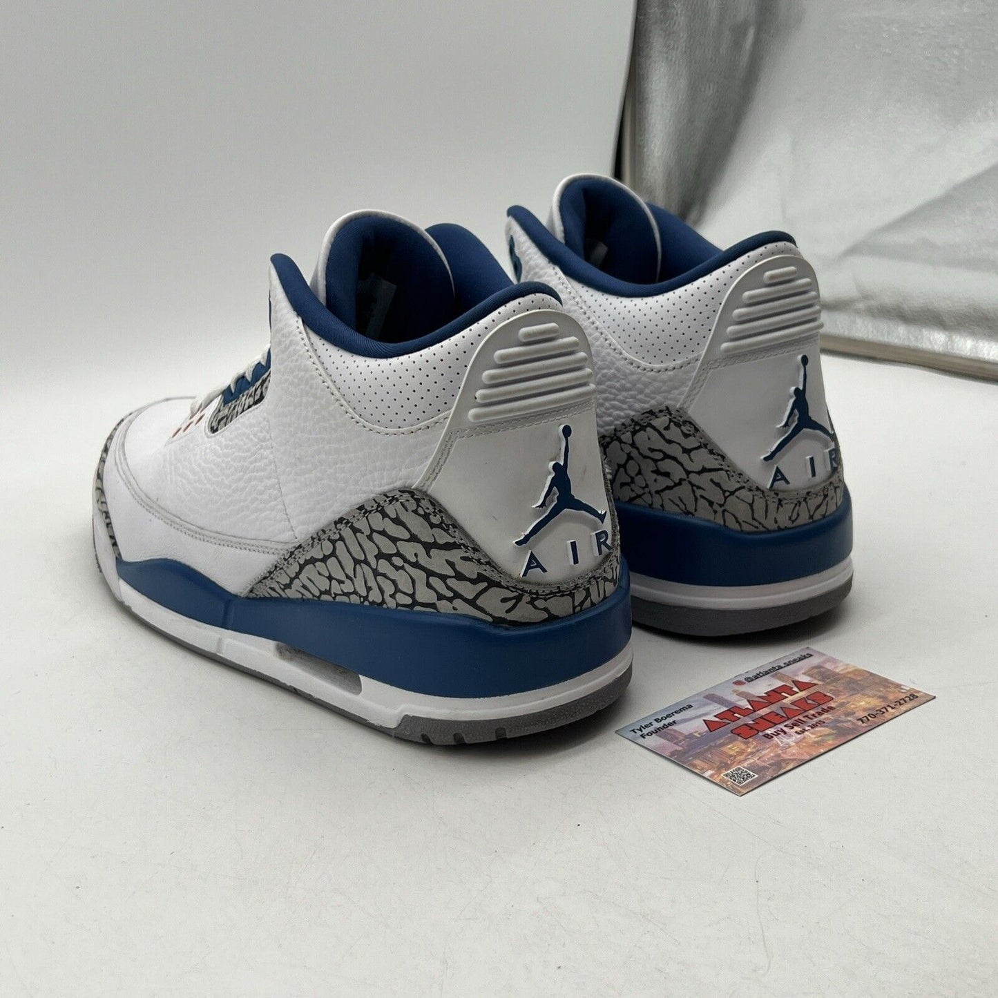 Size 11 - Jordan 3 Retro Mid Washington Wizards White Leather Blue (CT8532-148)