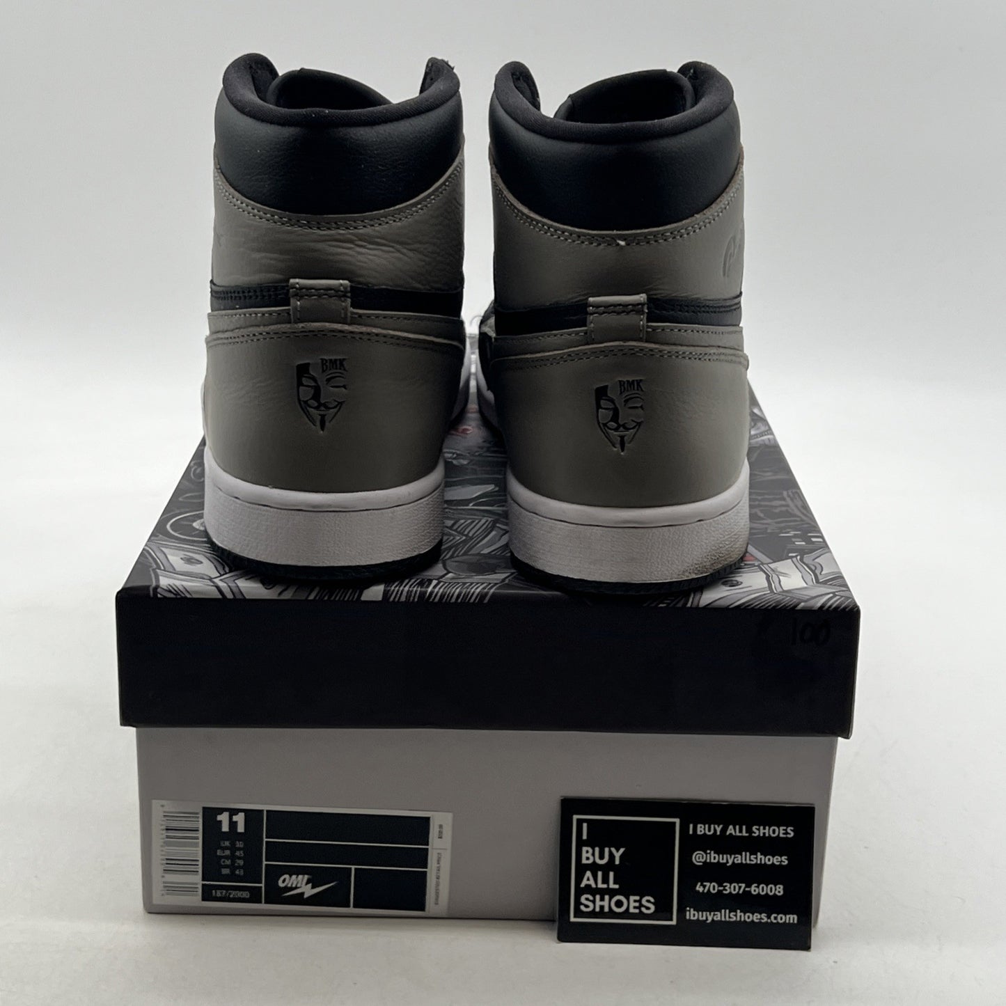 Size 11 - Kool Kiy Reeves Shadow Black and Gray Thunder Bolt