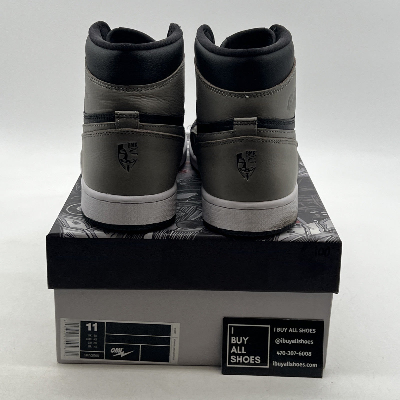 Size 11 - Kool Kiy Reeves Shadow Black and Gray Thunder Bolt
