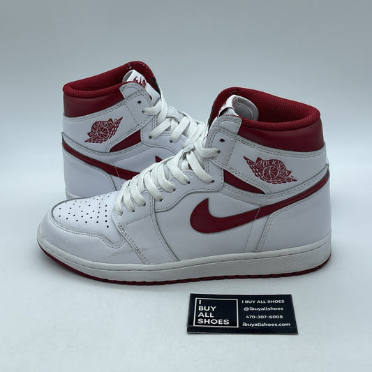 Size 9.5 - Air Jordan 1 Retro OG High Metallic Red White Leather (555088-103)