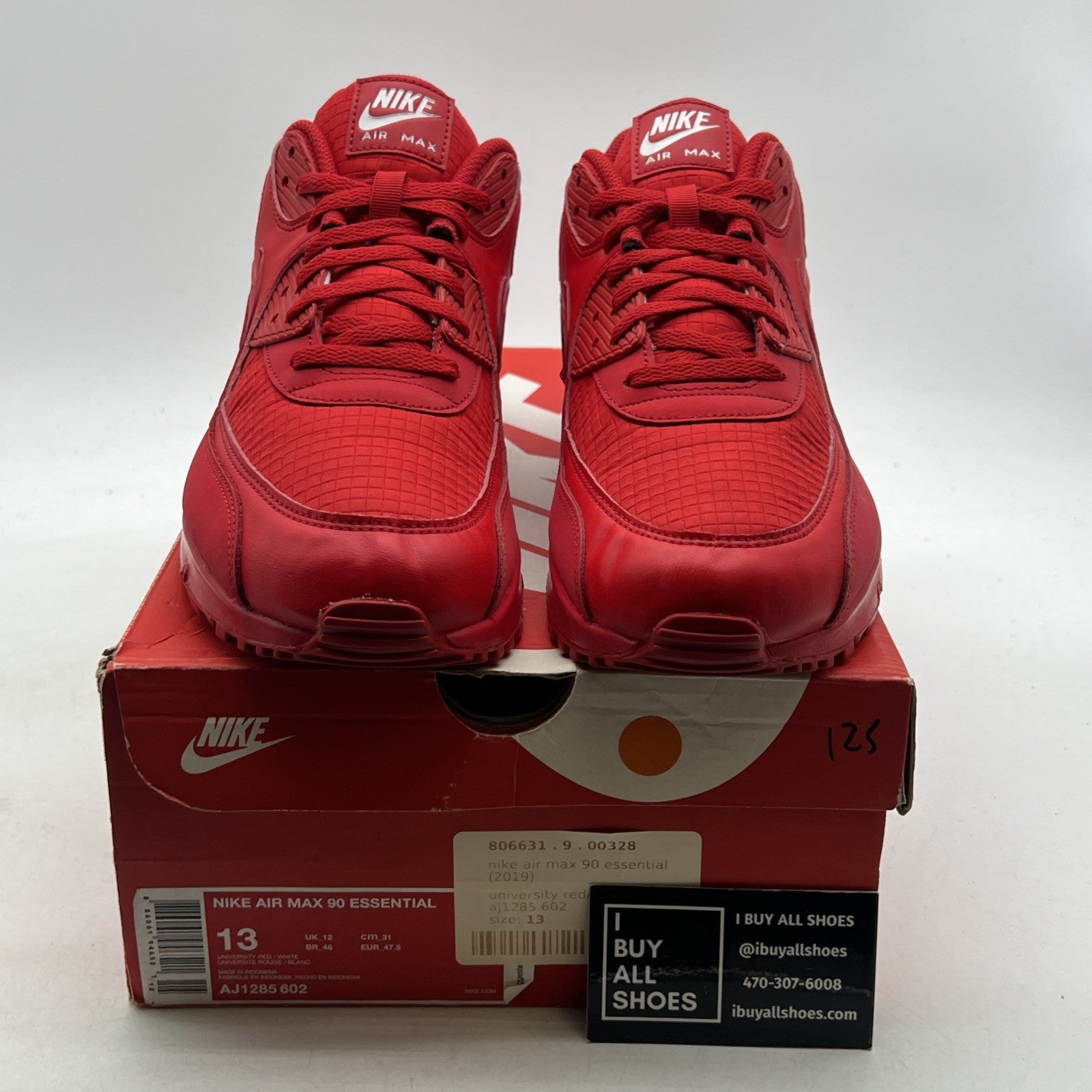 Size 13 - Nike Air Max 90 Essential University Red (AJ1285-602)