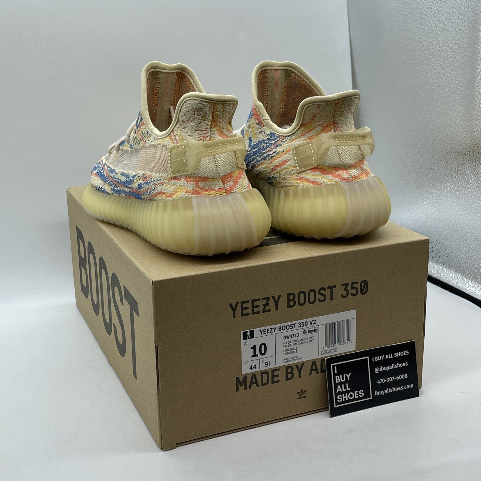 Size 10 - adidas Yeezy Boost 350 V2 Low MX Oat Blue Orange Suede (GW3773)