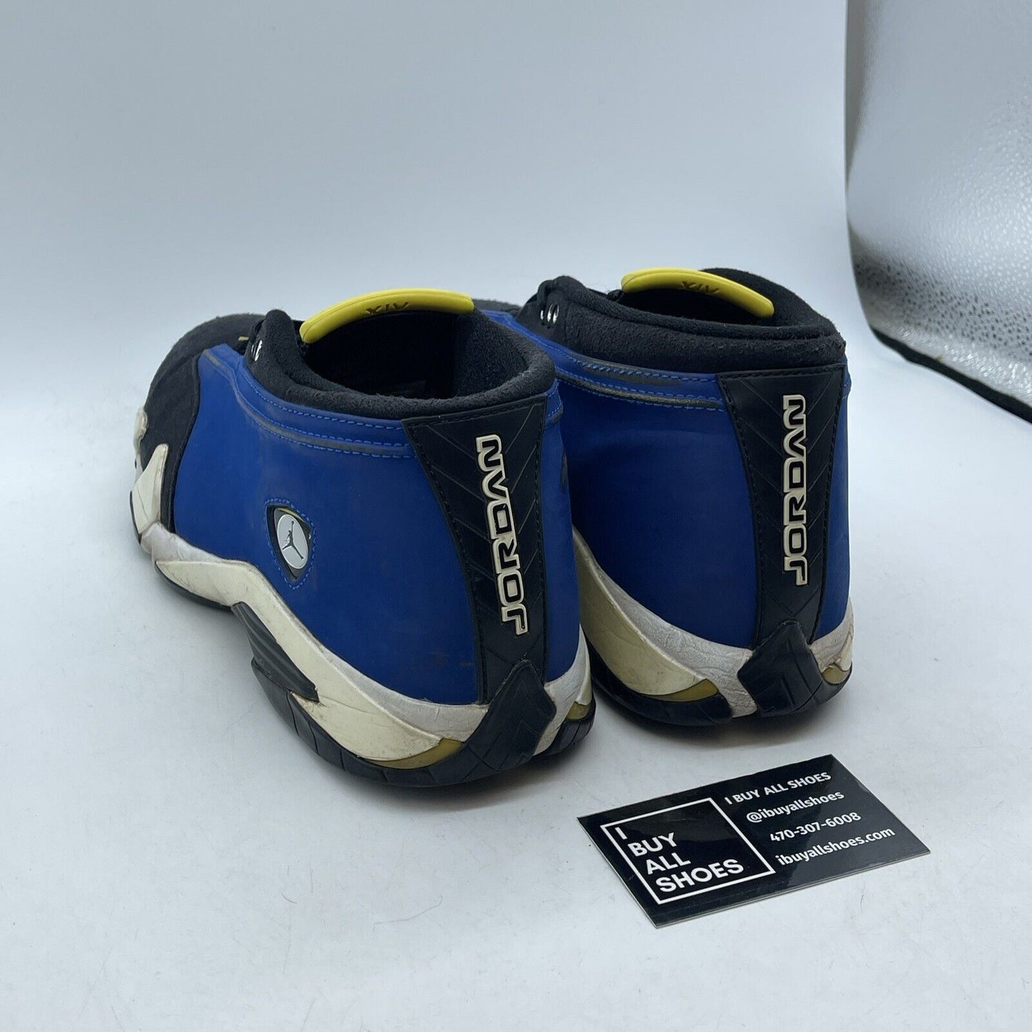 Size 10.5 - Air Jordan 14 Retro 2015 Low Laney Blue Black White (807511-405)