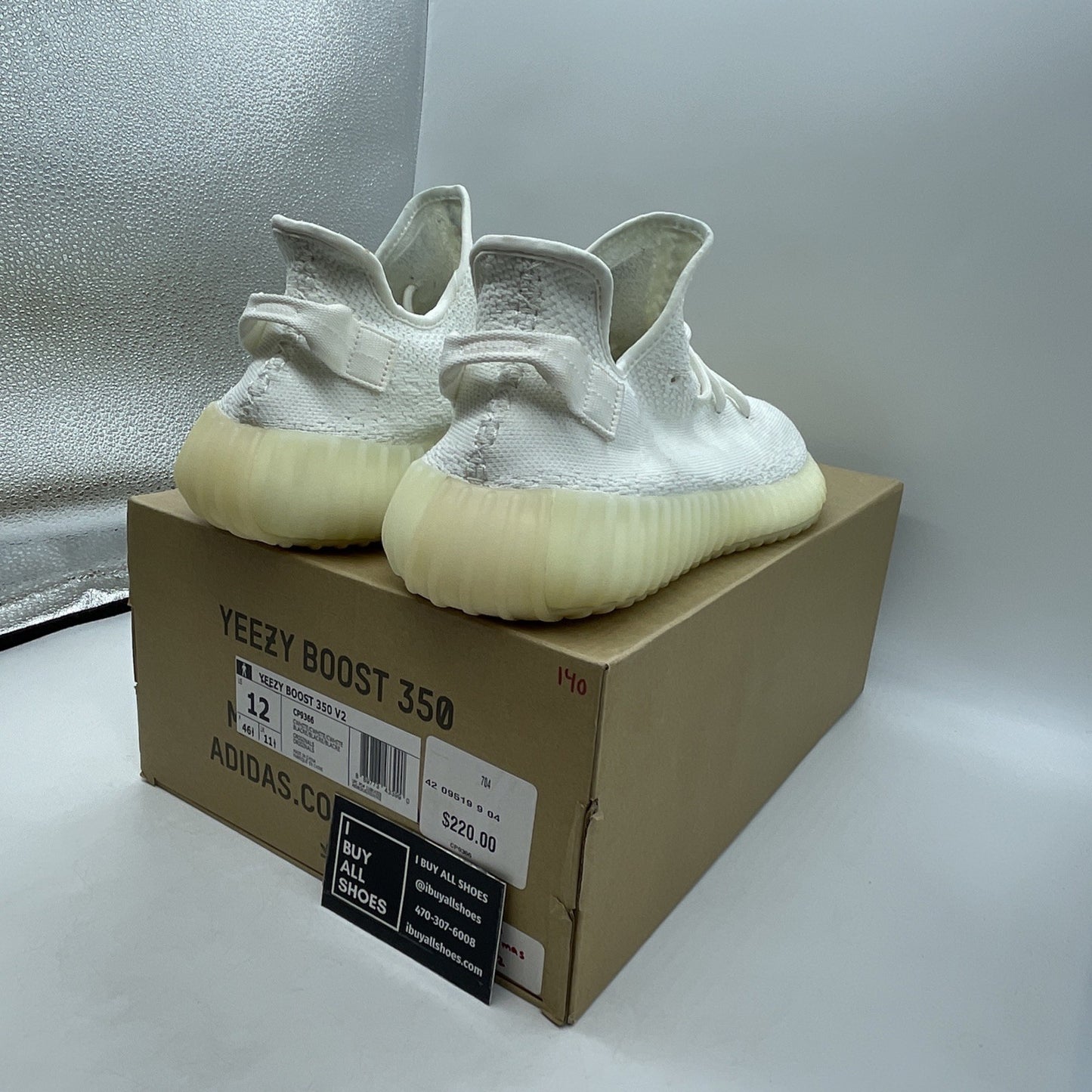 Size 12 - adidas Yeezy Boost 350 V2 Low Cream White Triple White (CP9366)
