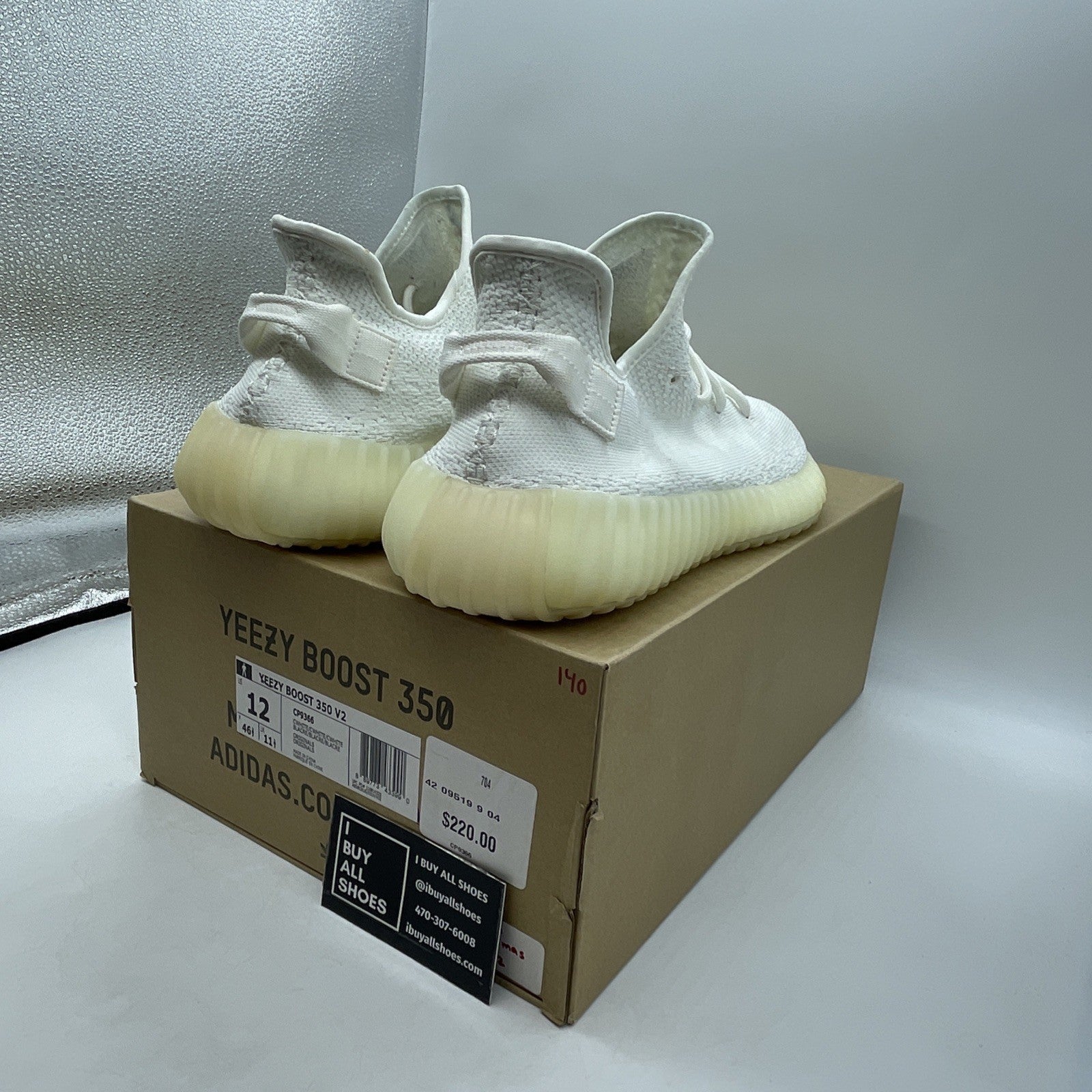 Size 12 - adidas Yeezy Boost 350 V2 Low Cream White Triple White (CP9366)