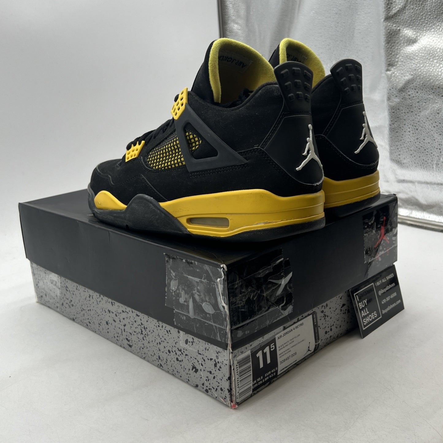 Size 11.5 - Air Jordan 4 Retro Low Thunder (308497-008)