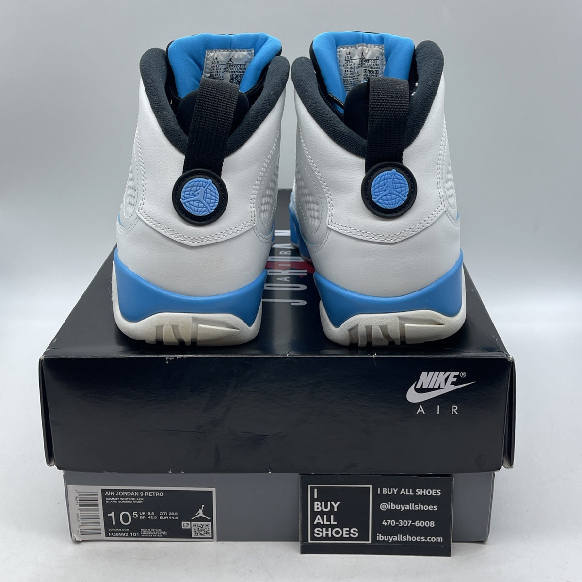Size 10.5 - Air Jordan 9 Retro 2024 Powder Blue (FQ8992-101)