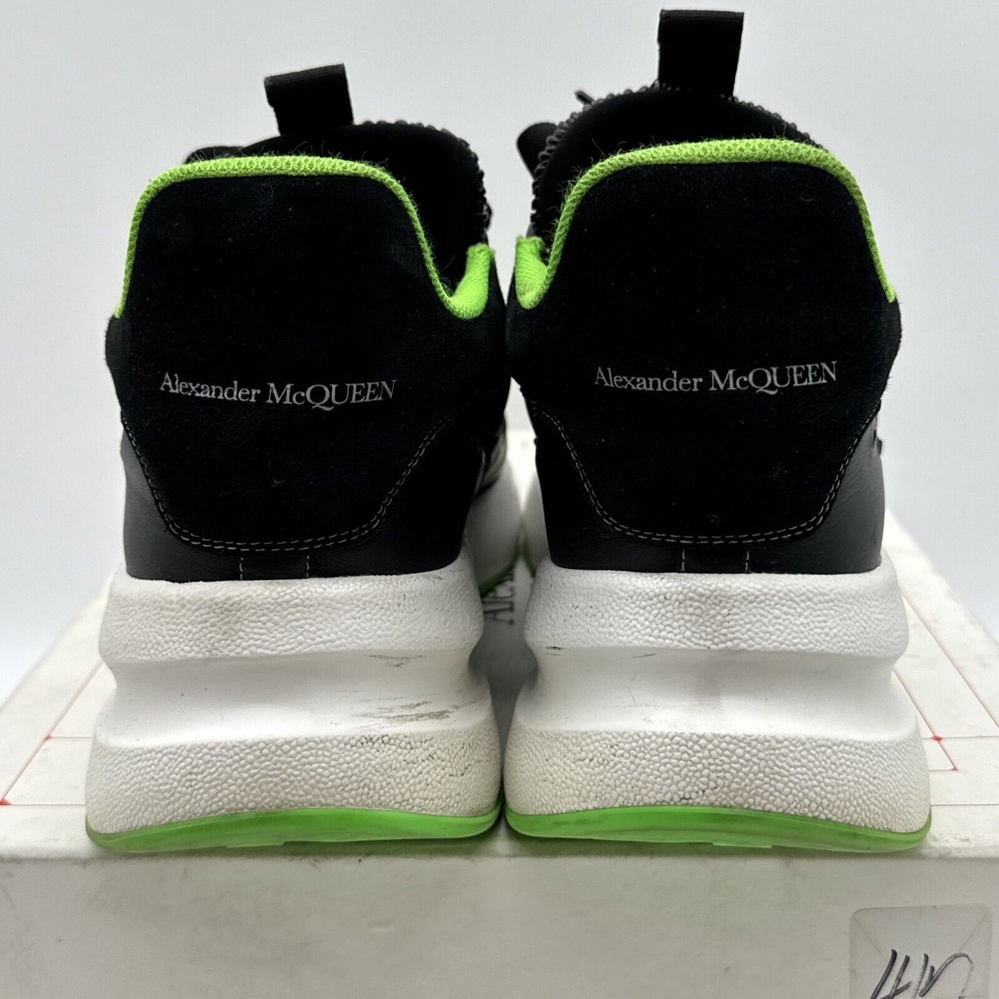 ALEXANDER MCQUEEN OVERSIZED RUNNER SLIME GREEN SZ EU 43 / US 10 Volt Black Suede