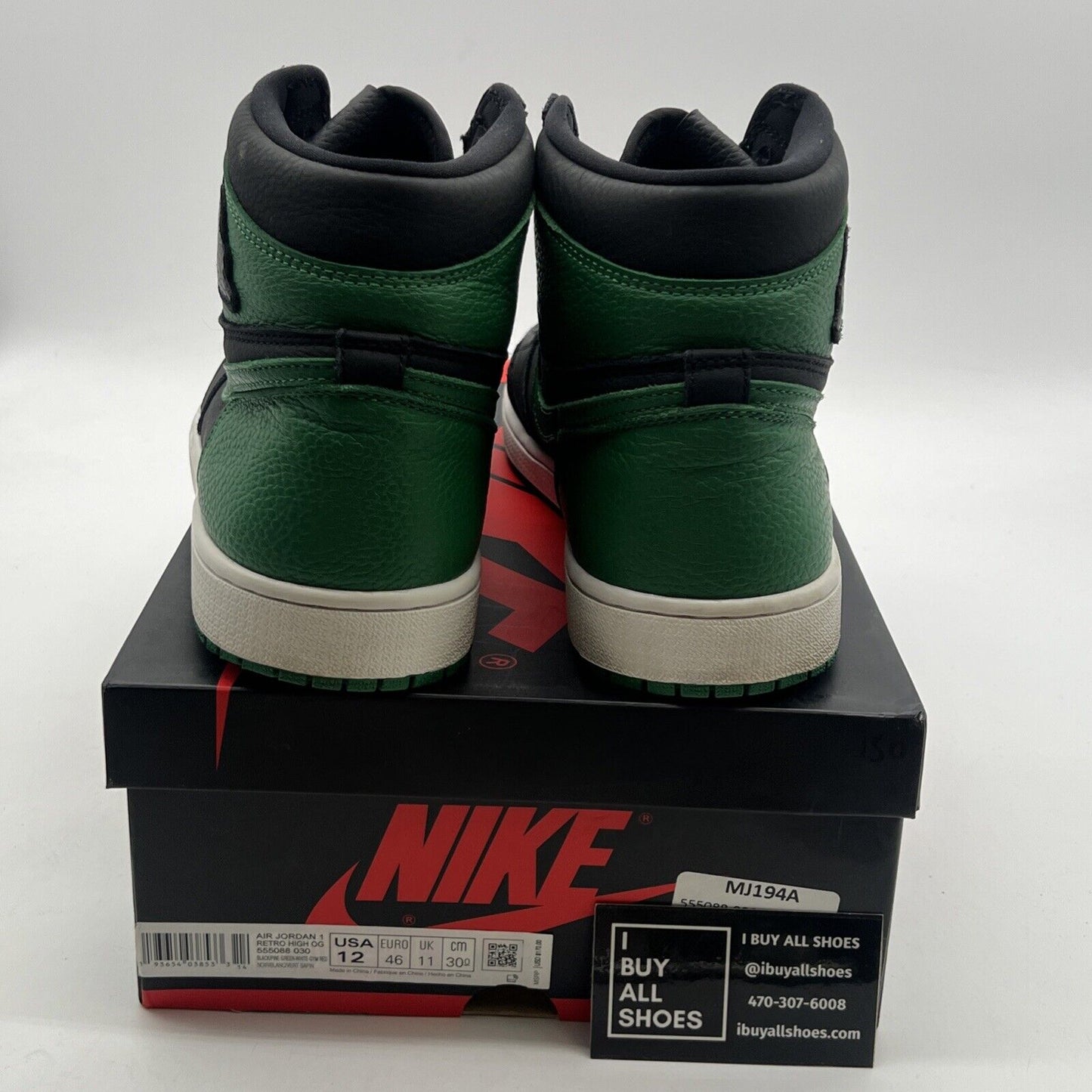 Size 12 - Air Jordan 1 Retro OG High Pine Green 2.0 (555088-030)