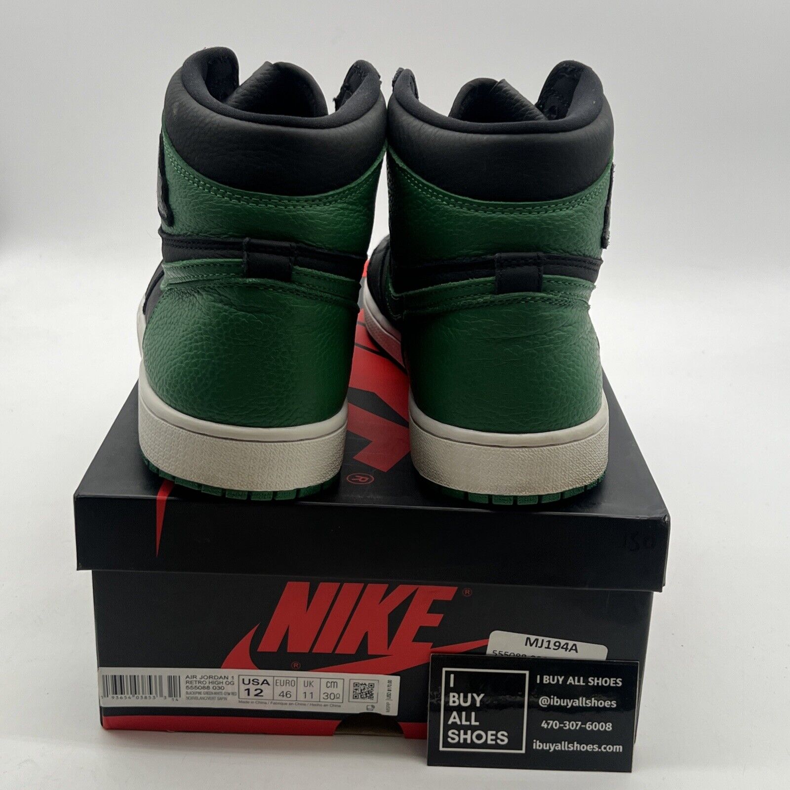 Size 12 - Air Jordan 1 Retro OG High Pine Green 2.0 (555088-030)