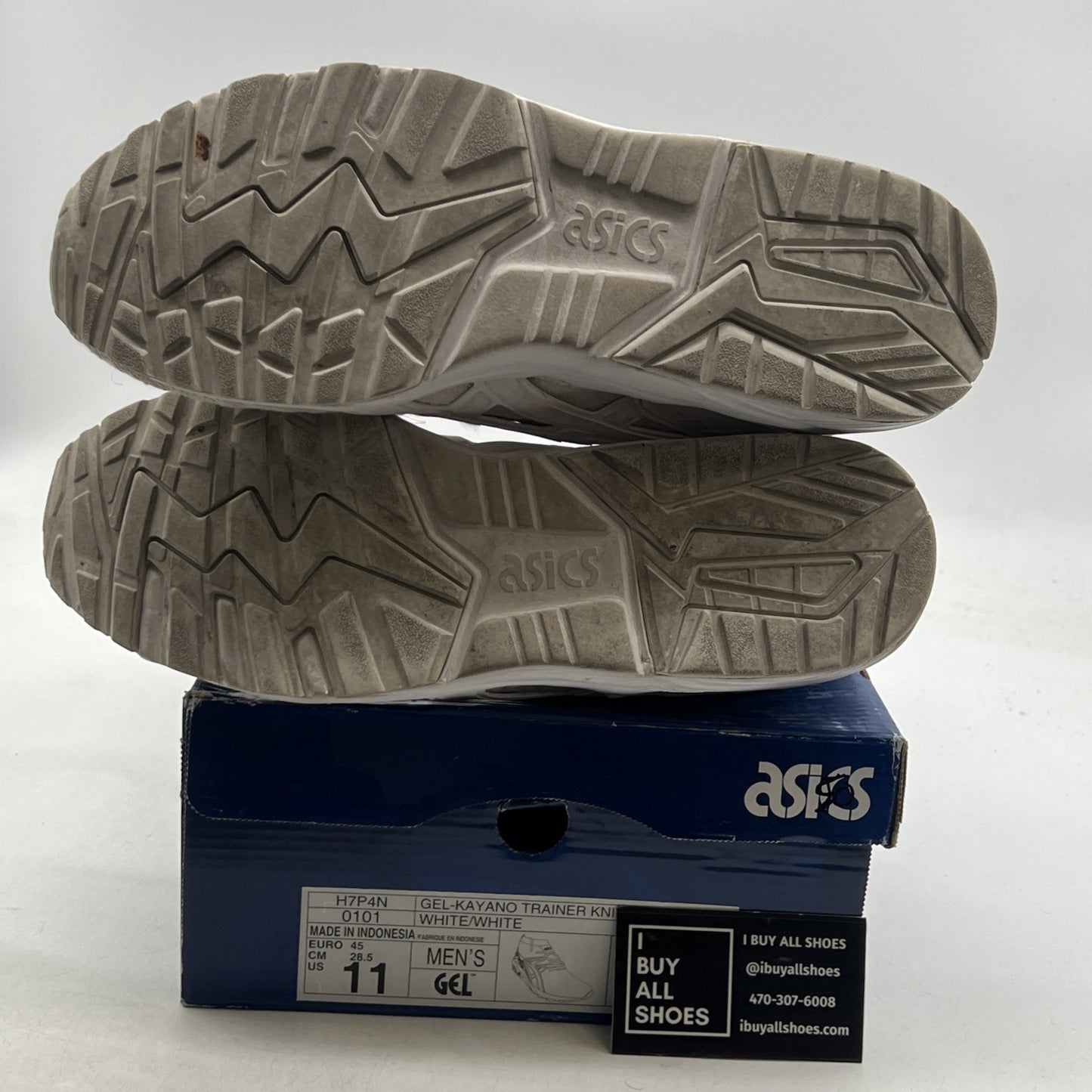 Size 11 - Asics Gel Kayano Trainer Knit MT White (H7P4N-0101)