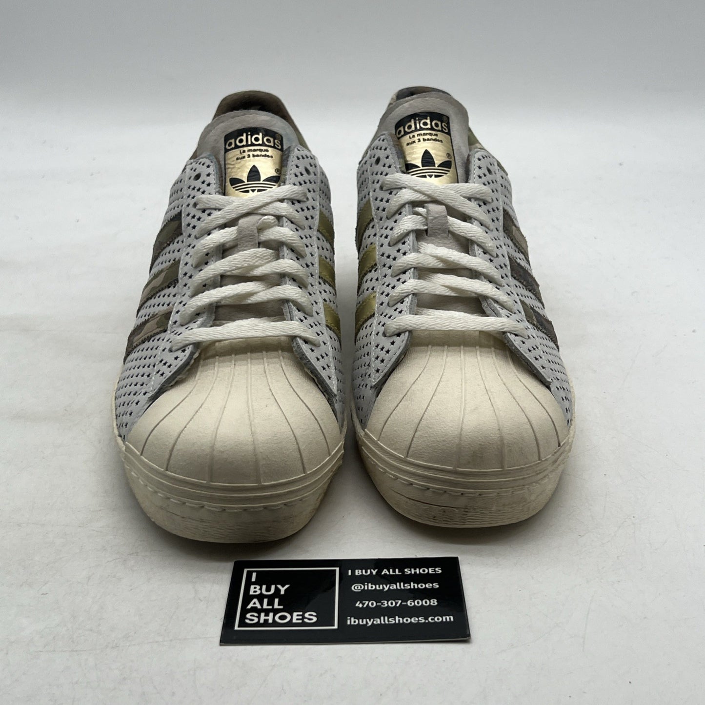Size 13 - adidas Superstar 80s Qs Camo Stripes (Q16292)