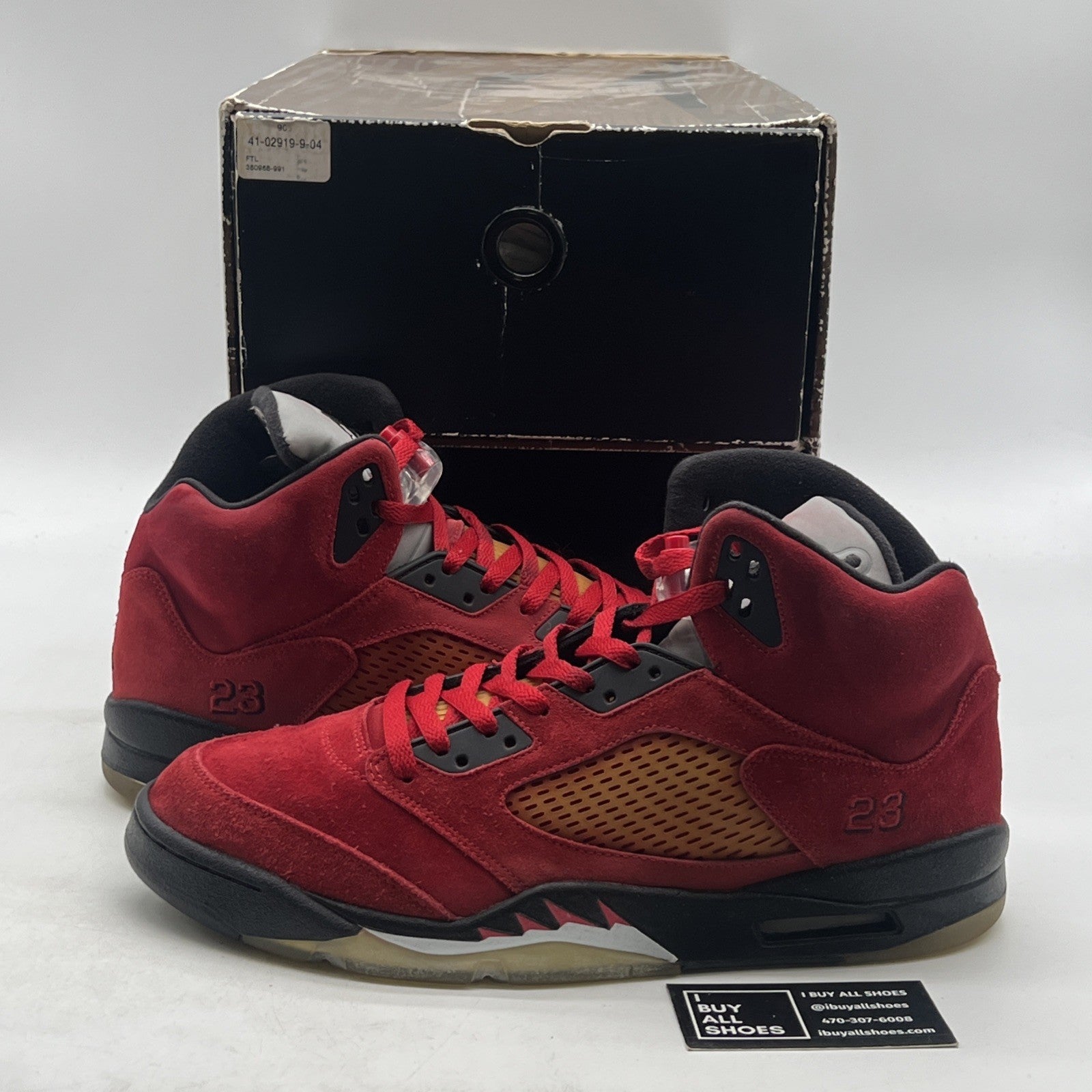 Size 13 - Air Jordan 5 Retro Raging Bull Red Suede (136027-601)