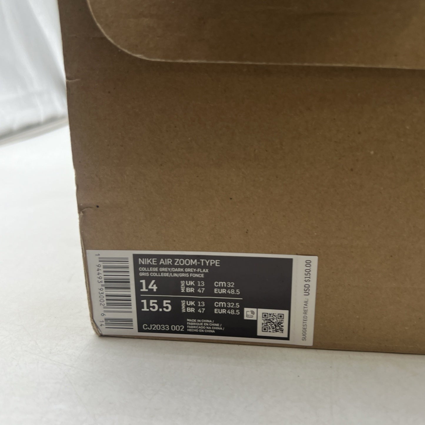 Size 14 - Nike Air Zoom-Type College Grey (CJ2033-002)