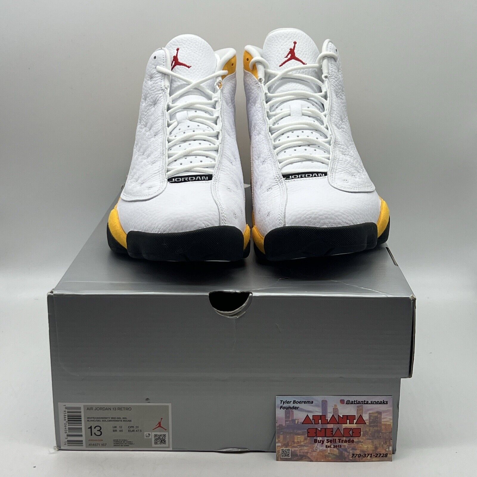 Size 13 - Jordan 13 Del Sol 2022 Brand New Og All White Black Yellow