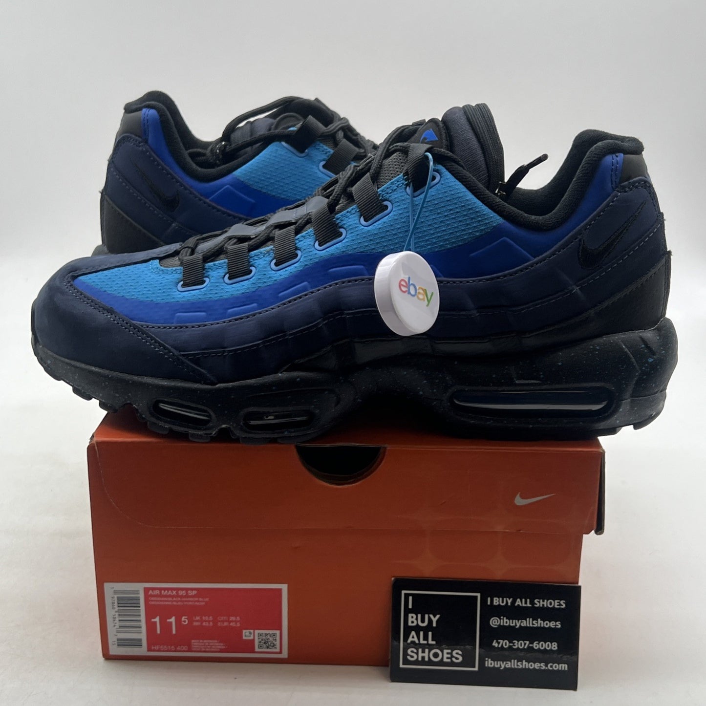 Size 11.5 - Nike Stash x Air Max 95 2024 Blue (HF5515-400)
