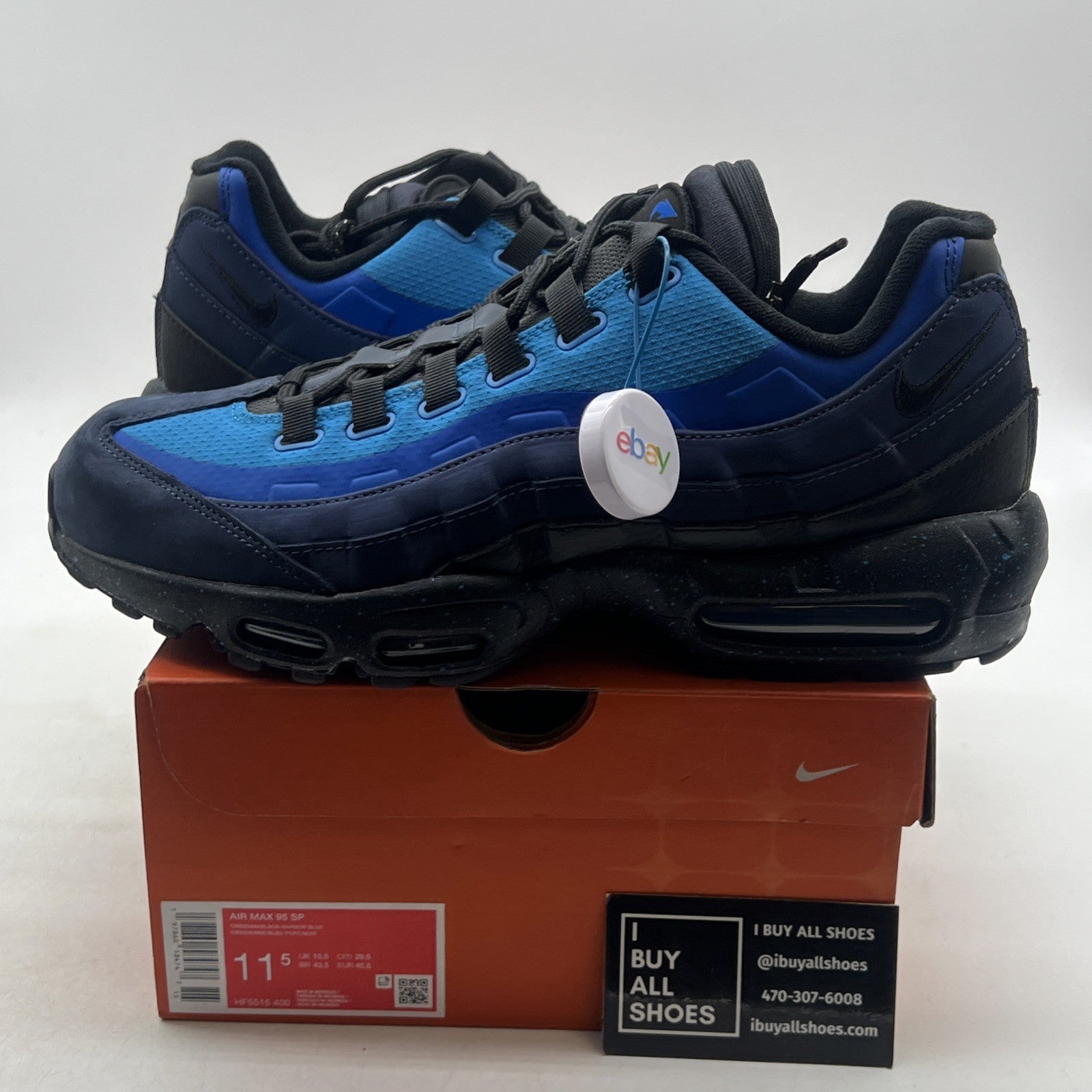 Size 11.5 - Nike Stash x Air Max 95 2024 Blue (HF5515-400)