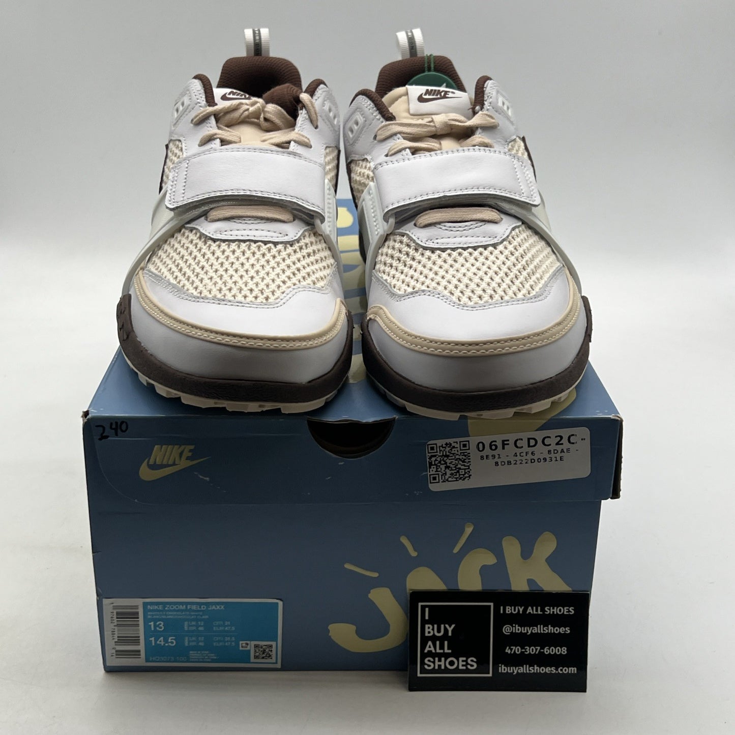 Size 13 - Nike Travis Scott x Zoom Field Jaxx Light Chocolate (HQ3073-100)
