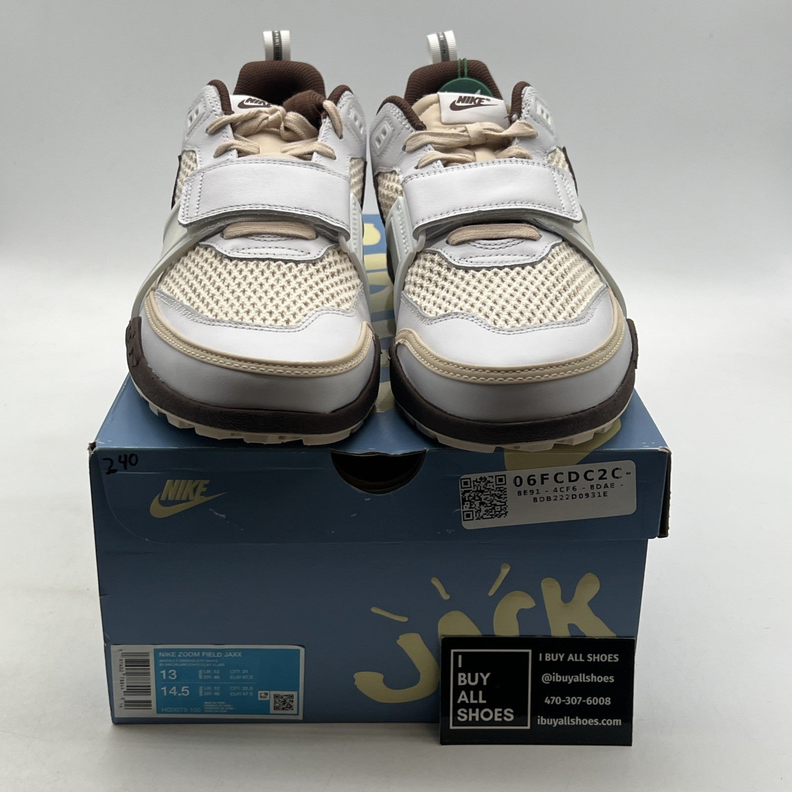 Size 13 - Nike Travis Scott x Zoom Field Jaxx Light Chocolate (HQ3073-100)