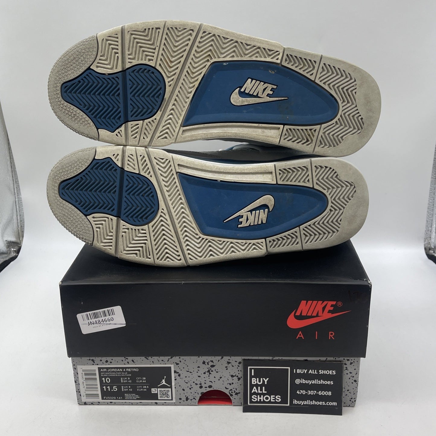 Size 10 - Air Jordan 4 Retro 2024 Military Blue (FV5029-141)