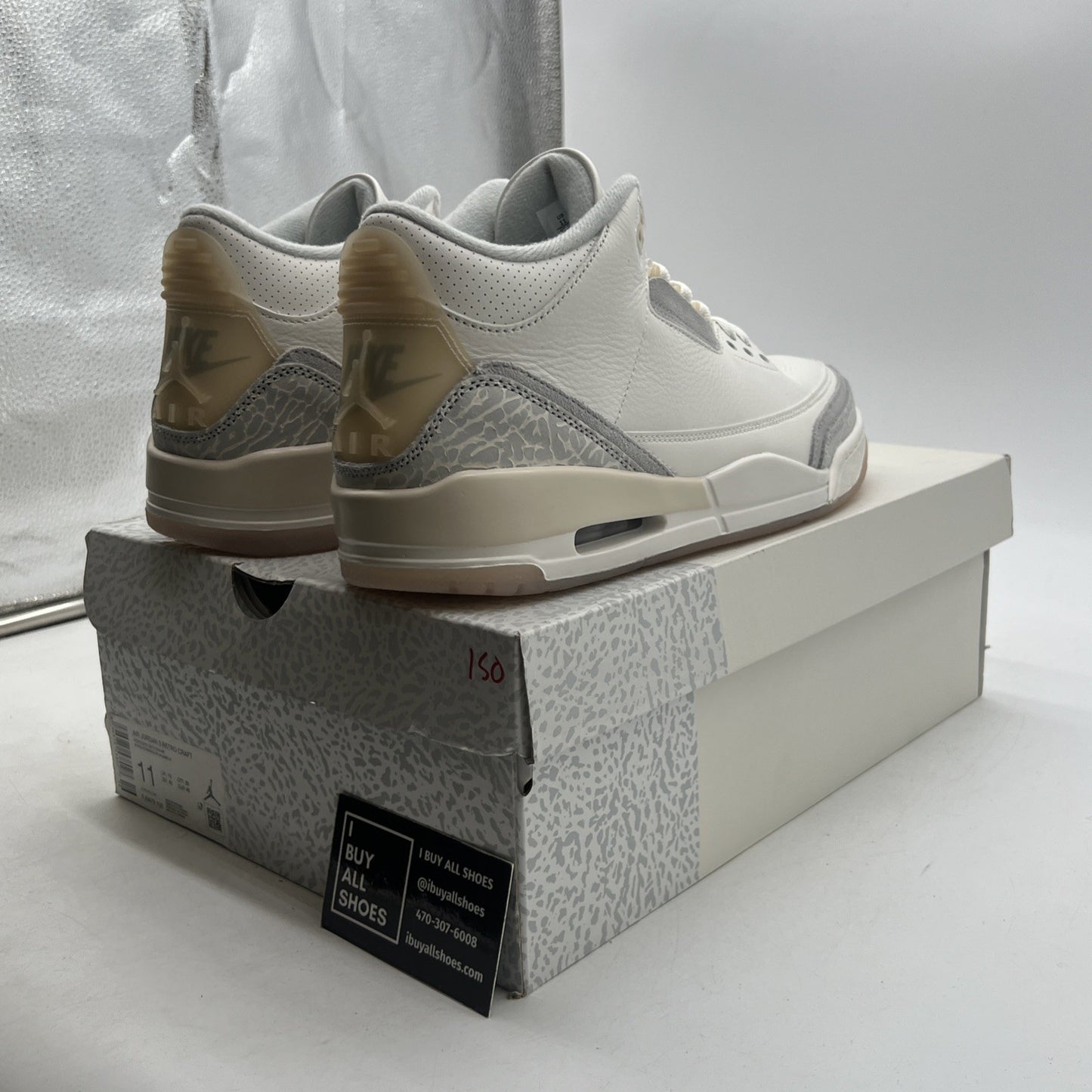 Size 11 - Air Jordan 3 Retro Ivory Grey White Suede Leather (FJ9579-100)
