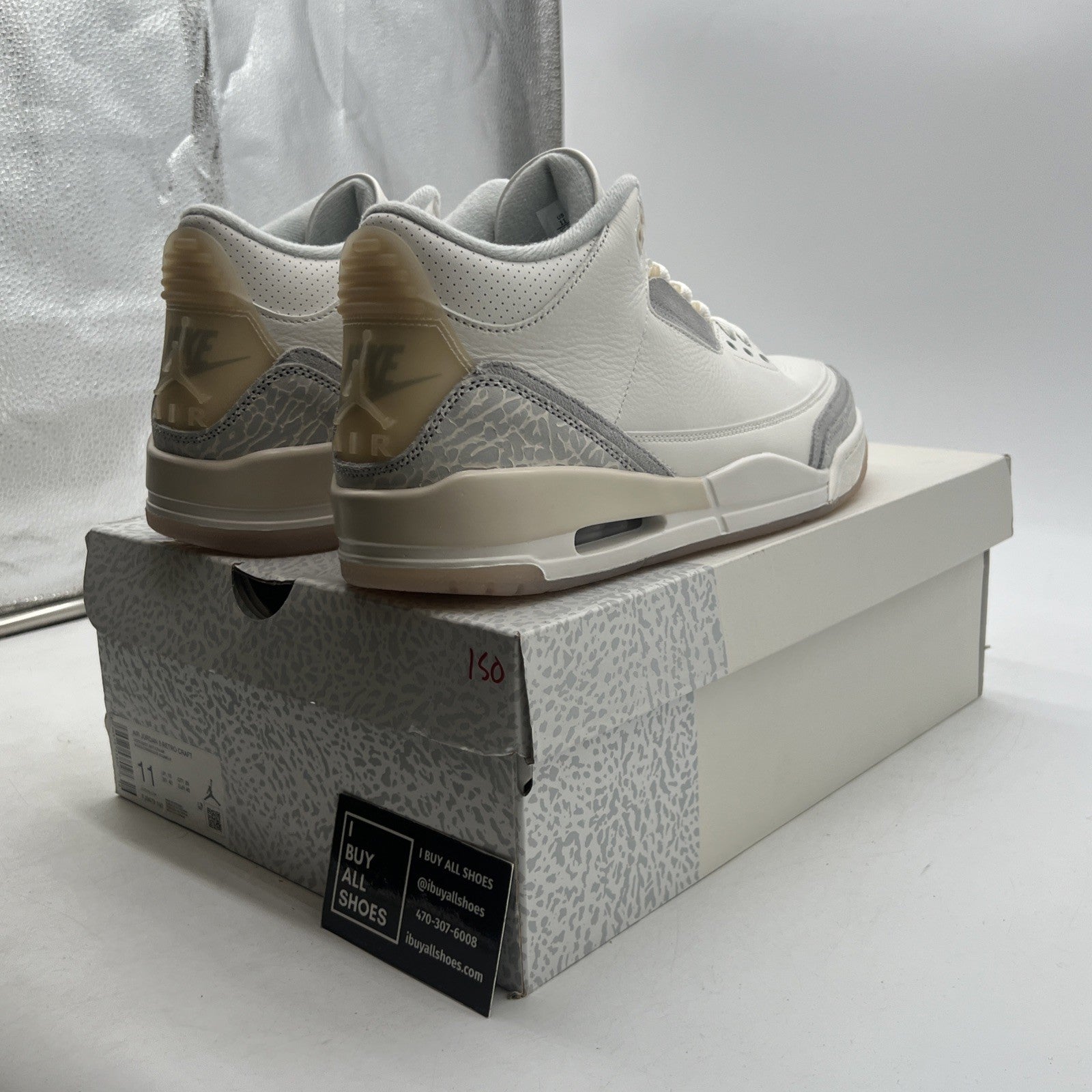 Size 11 - Air Jordan 3 Retro Ivory Grey White Suede Leather (FJ9579-100)
