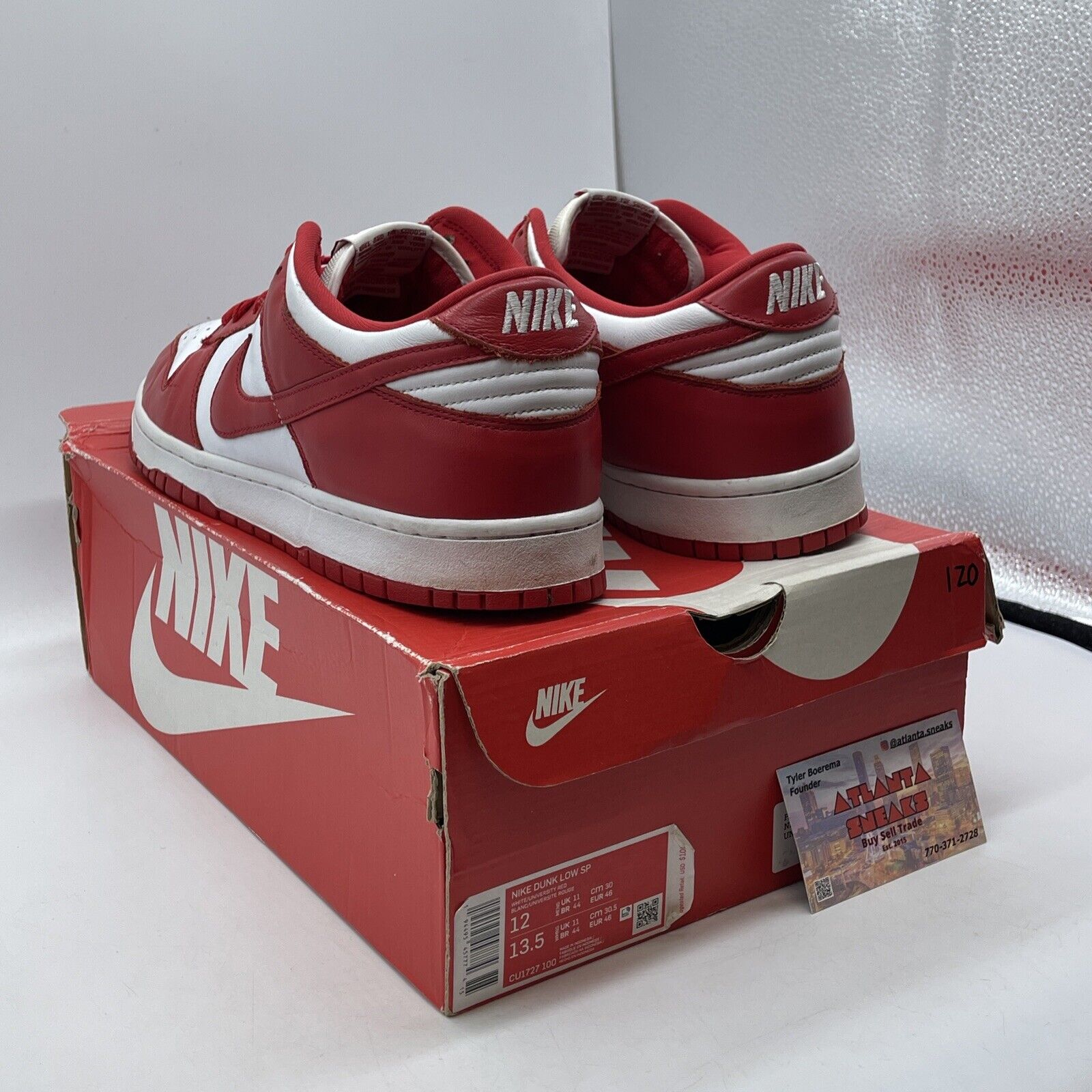 Size 12 - Nike Dunk Retro SP Low St. John's White Red Leather (CU1727-100)