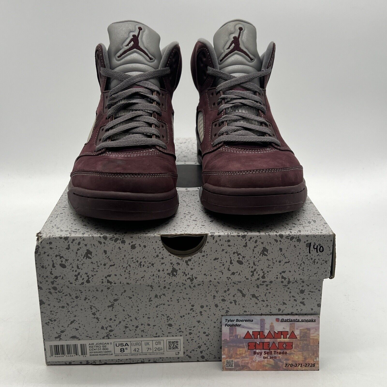 Size 8.5 - Air Jordan 5 Retro SE 2023 Burgundy Grey Suede (DZ4131-600)