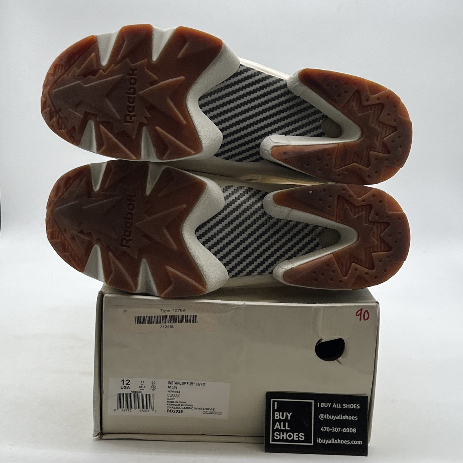 Size 12 - Reebok InstaPump Fury CNY17- Classic White/Rose- (BD2026)