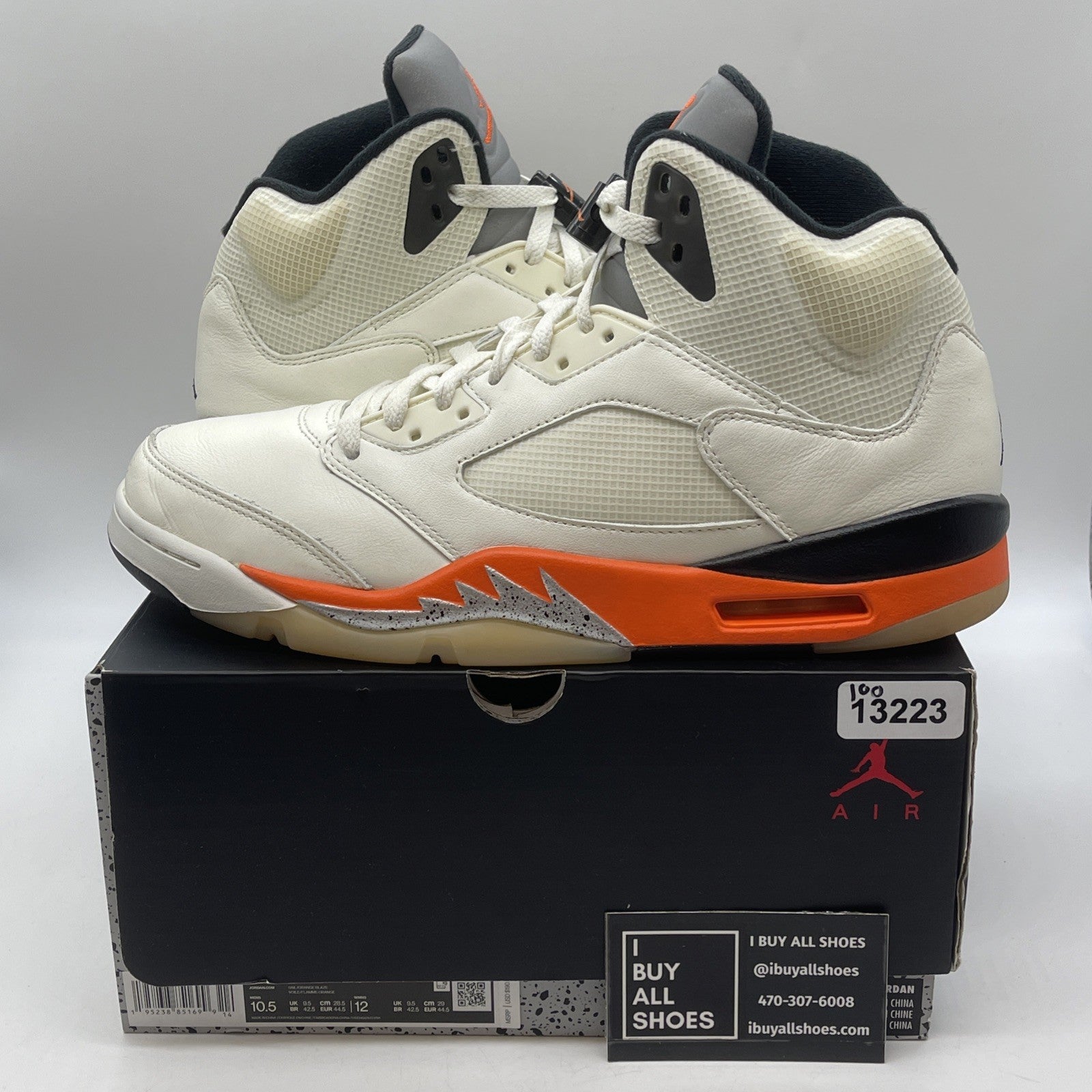 Size 10.5 - Jordan 5 Shattered Backboard White Tan Leather (DC1060-100)