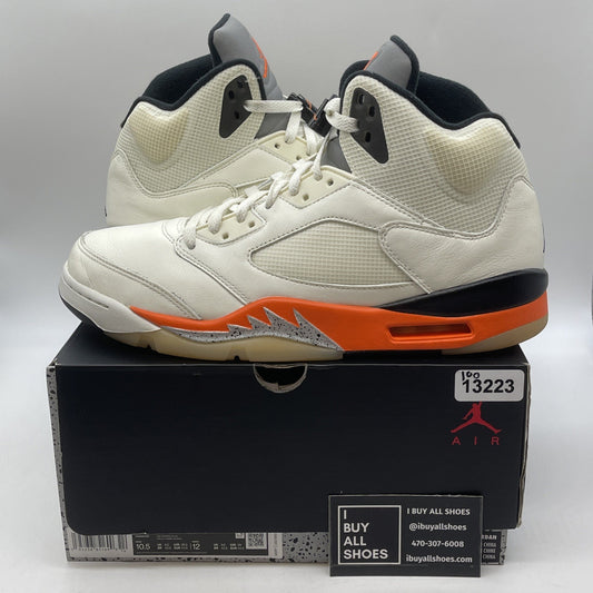 Size 10.5 - Jordan 5 Shattered Backboard White Tan Leather (DC1060-100)