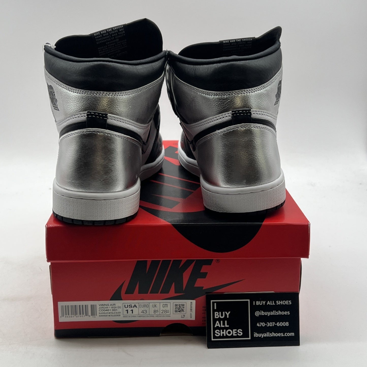 Size 11W - Air Jordan 1 High OG Metallic Silver (CD0461-001)