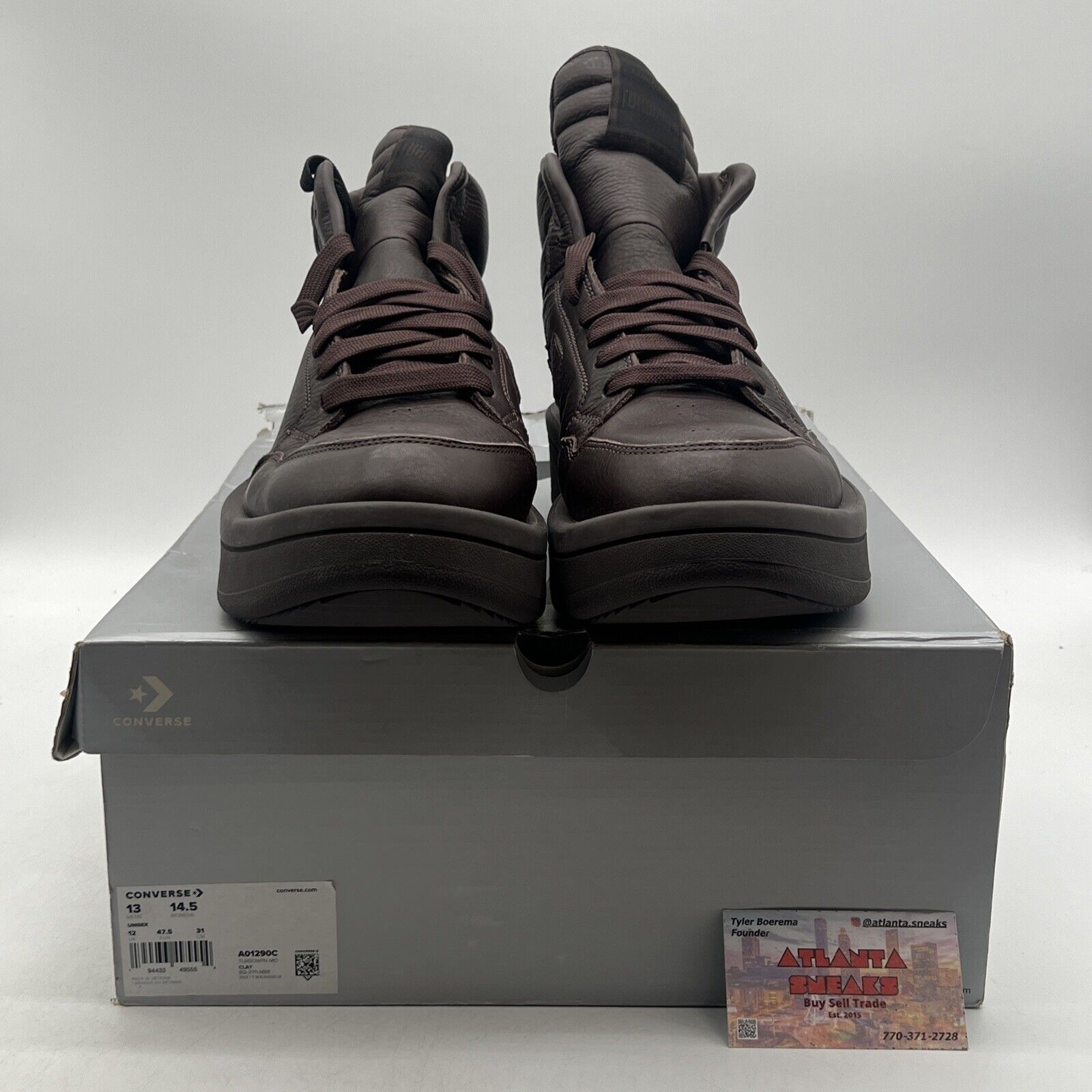 Size 13 - Converse Rick Owens x DRKSHDW TURBOWPN Mid Clay (A0129C)