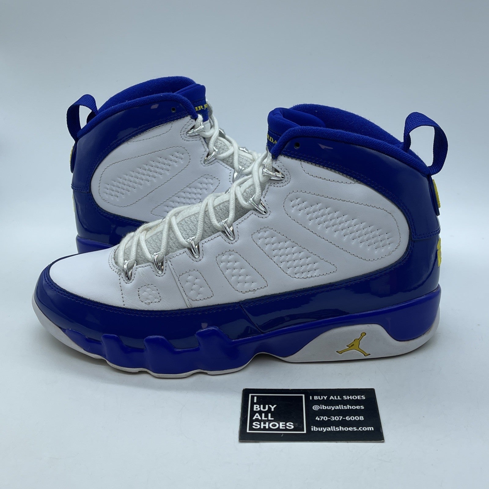 Size 11 - Air Jordan 9 Retro Kobe Blue White Yellow Leather (302370-121)