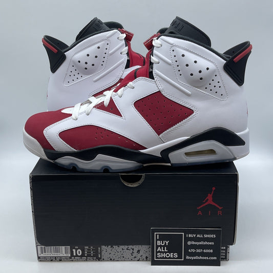 Size 10 - Air Jordan 6 Retro 2014 Carmine Red White Leather (384664-160)