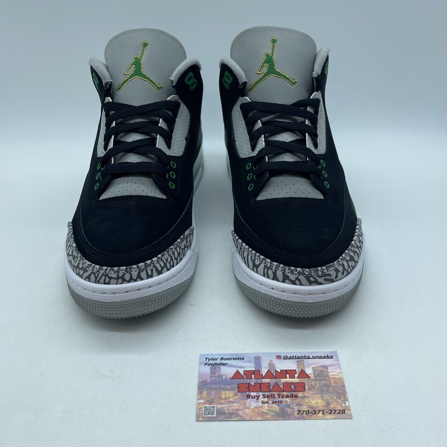 Size 8.5 - Jordan 3 Retro Mid Pine Green White Black Grey Suede (CT8532-030)