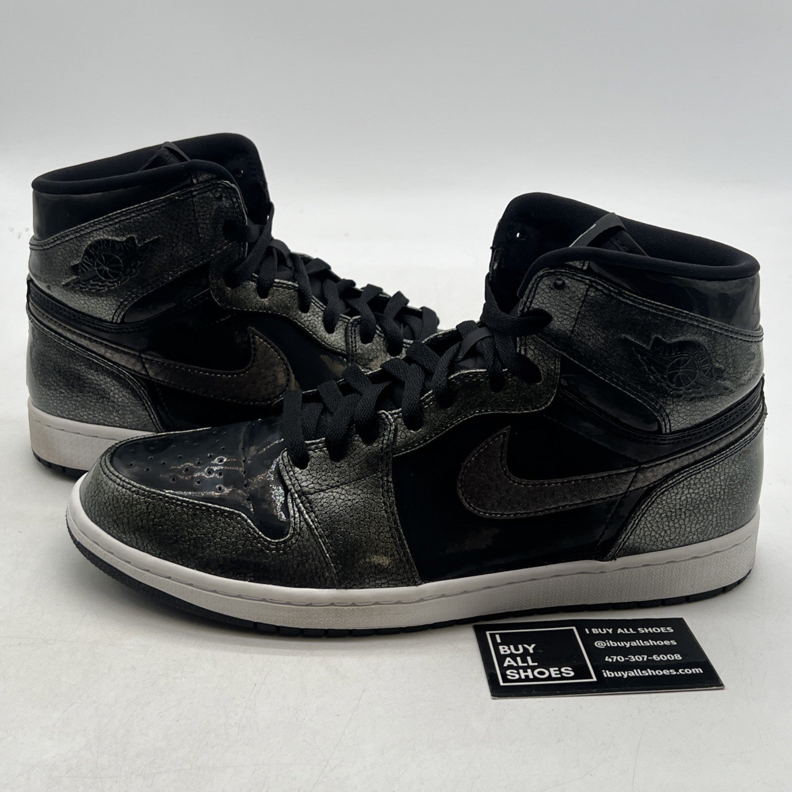 Size 11.5 - Air Jordan 1 Retro High Black Patent (332550-017)